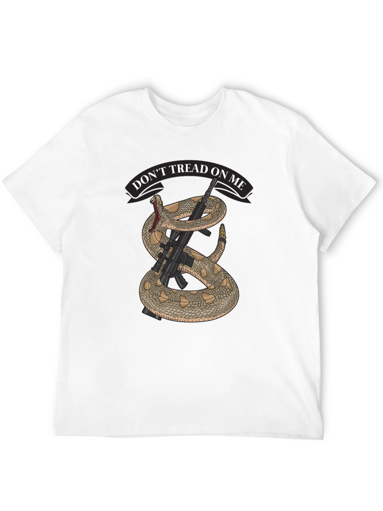 Dont Tread on Me Snake & Rifle Graphic T-Shirt