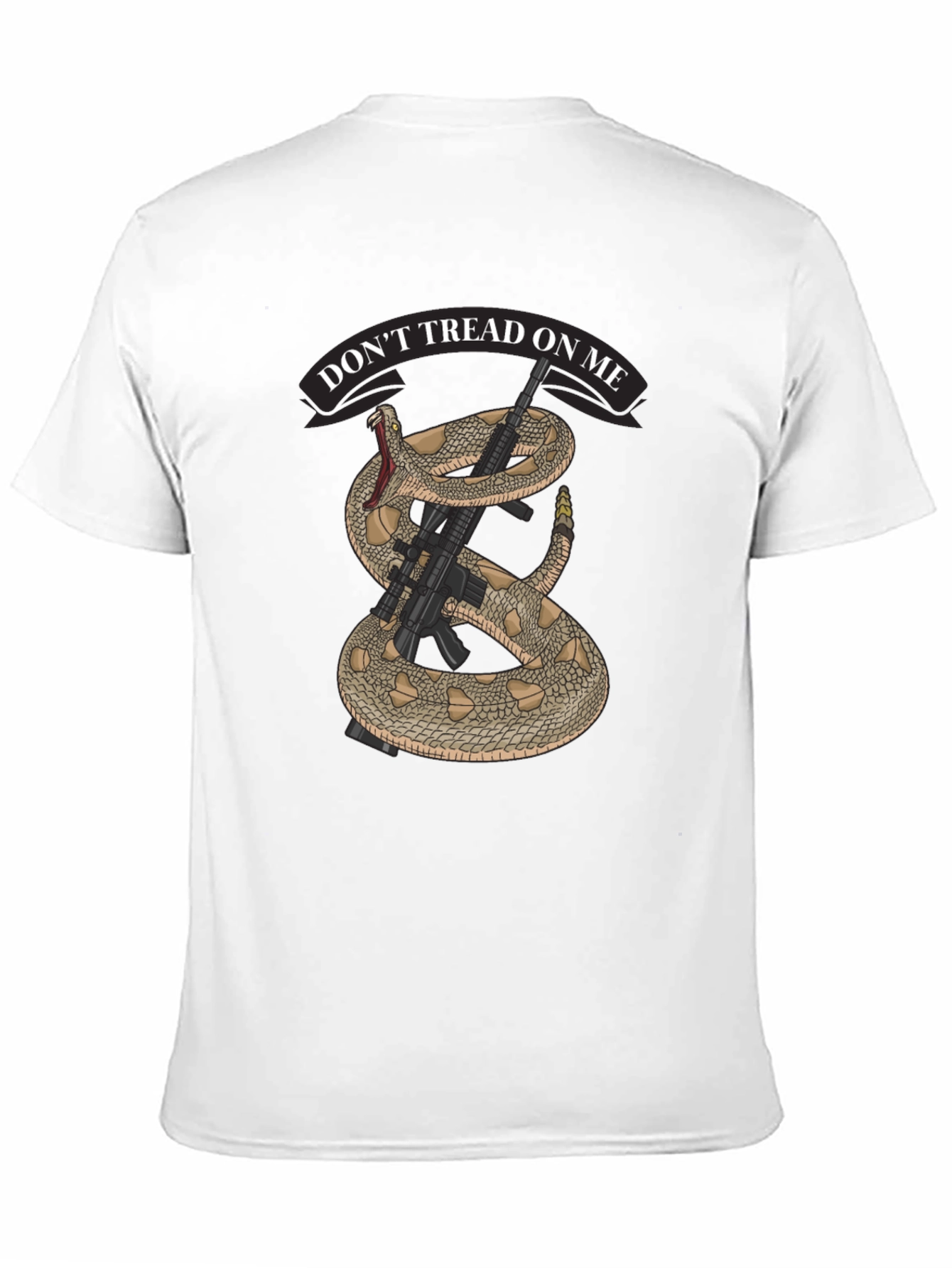 Dont Tread on Me Snake & Rifle Graphic T-Shirt