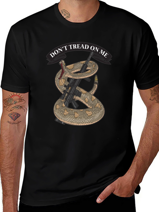 Dont Tread on Me Snake & Rifle Graphic T-Shirt