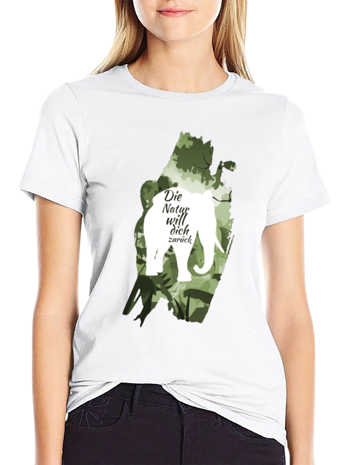 Nature Calls T-Shirt: Elephant Die Natur will dich zurück