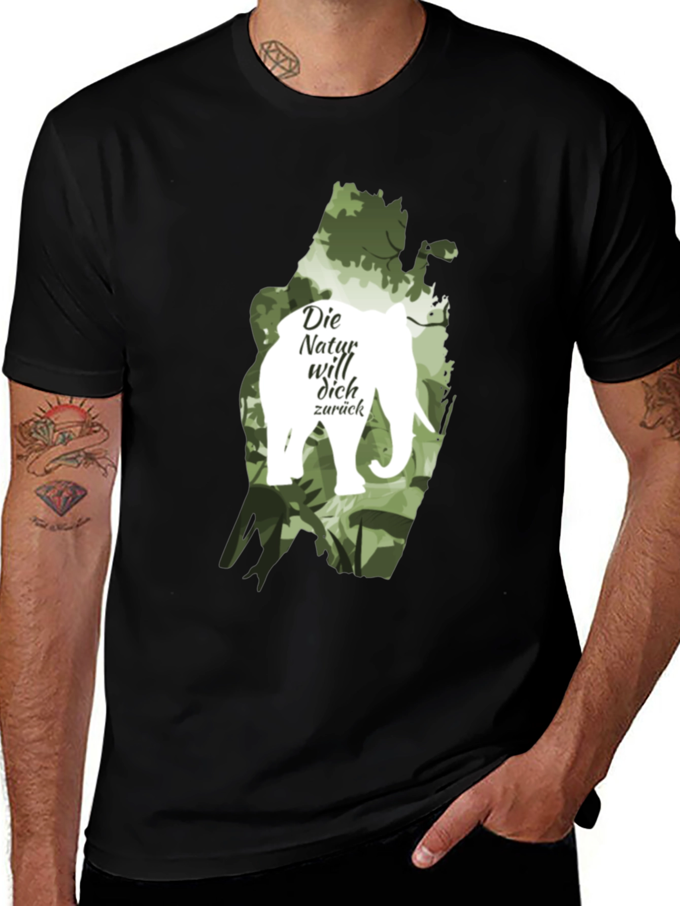 Nature Calls T-Shirt: Elephant Die Natur will dich zurück