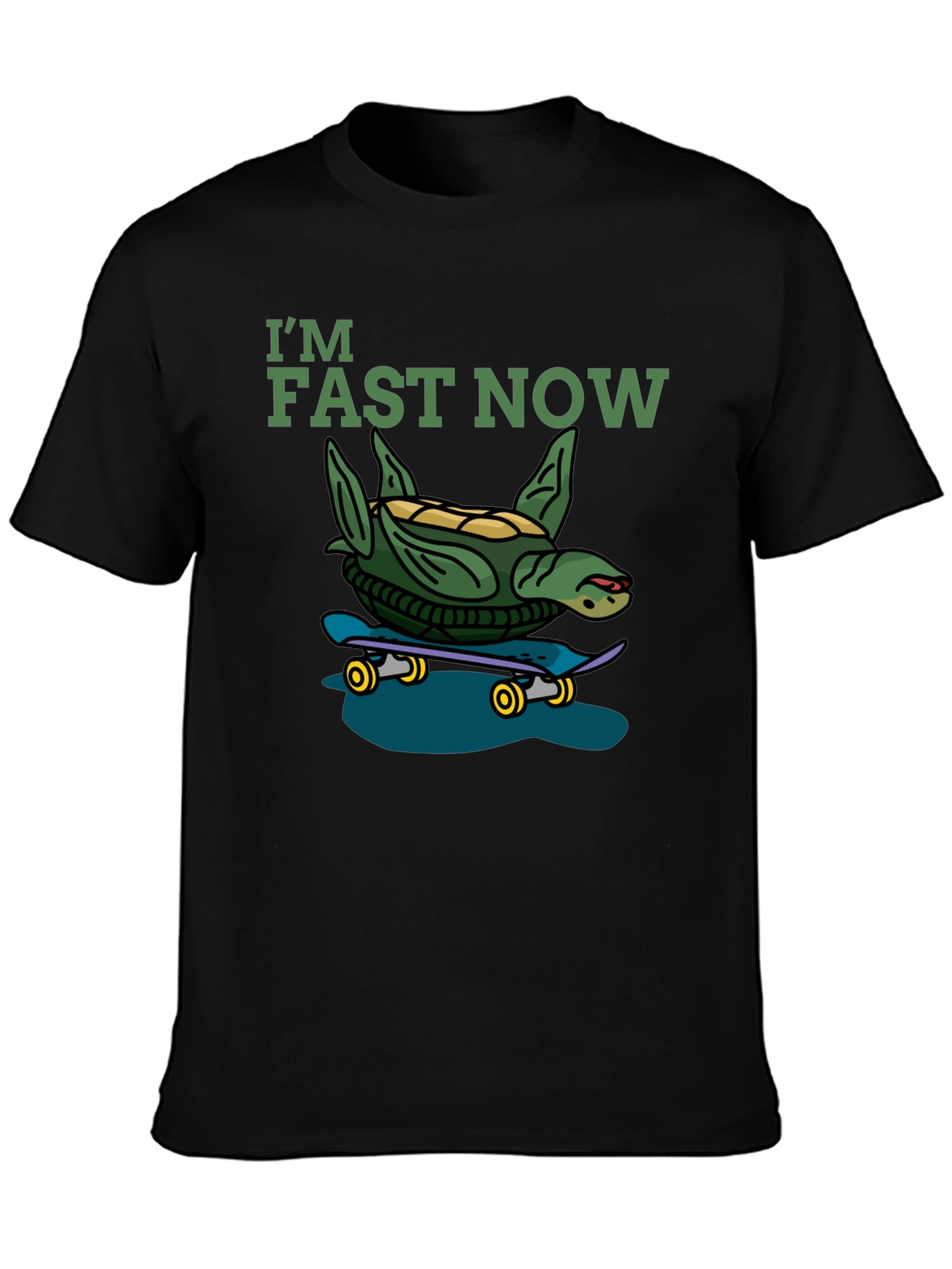 Im Fast Now Turtle Skateboard T-Shirt