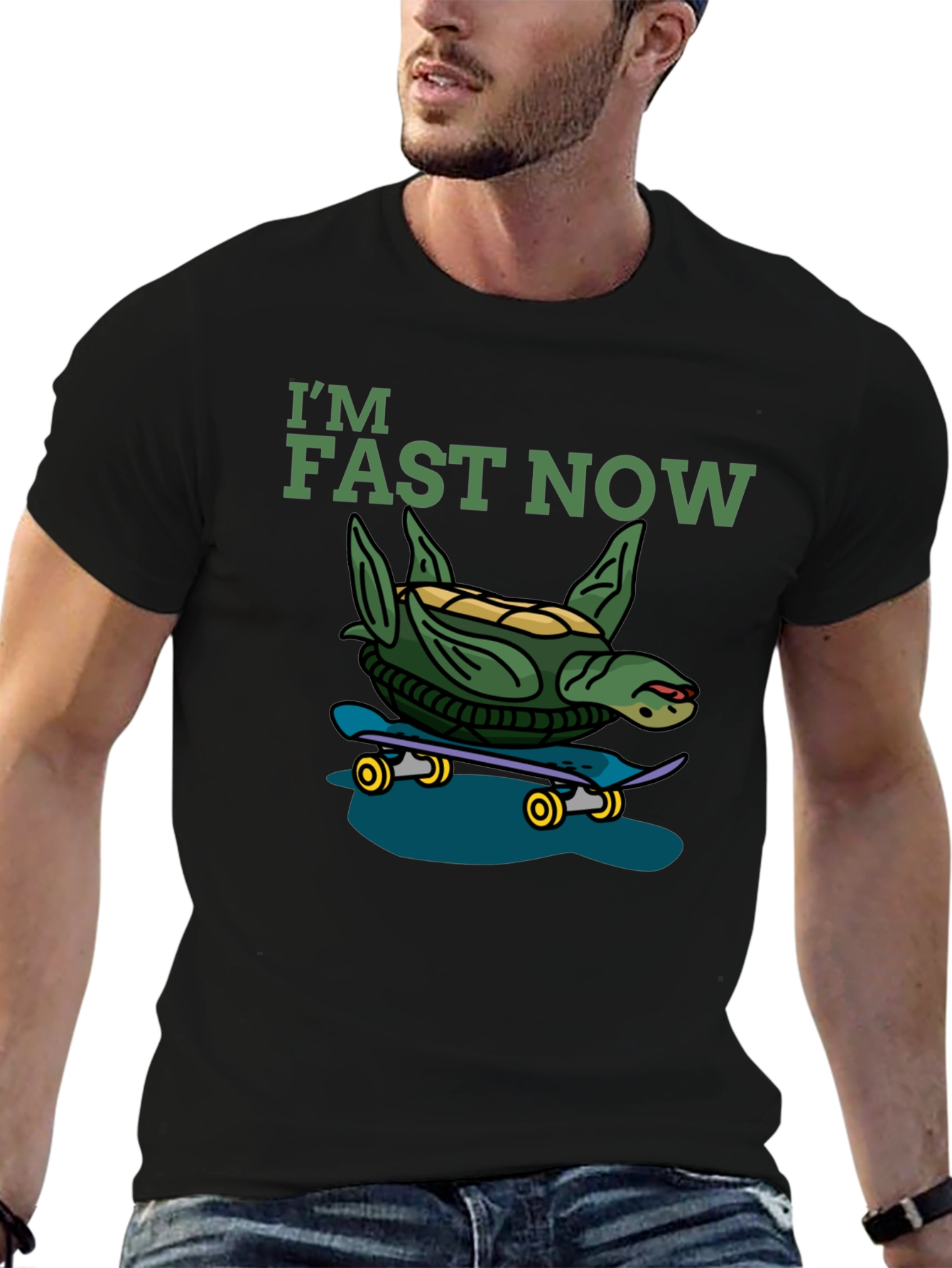 Im Fast Now Turtle Skateboard T-Shirt