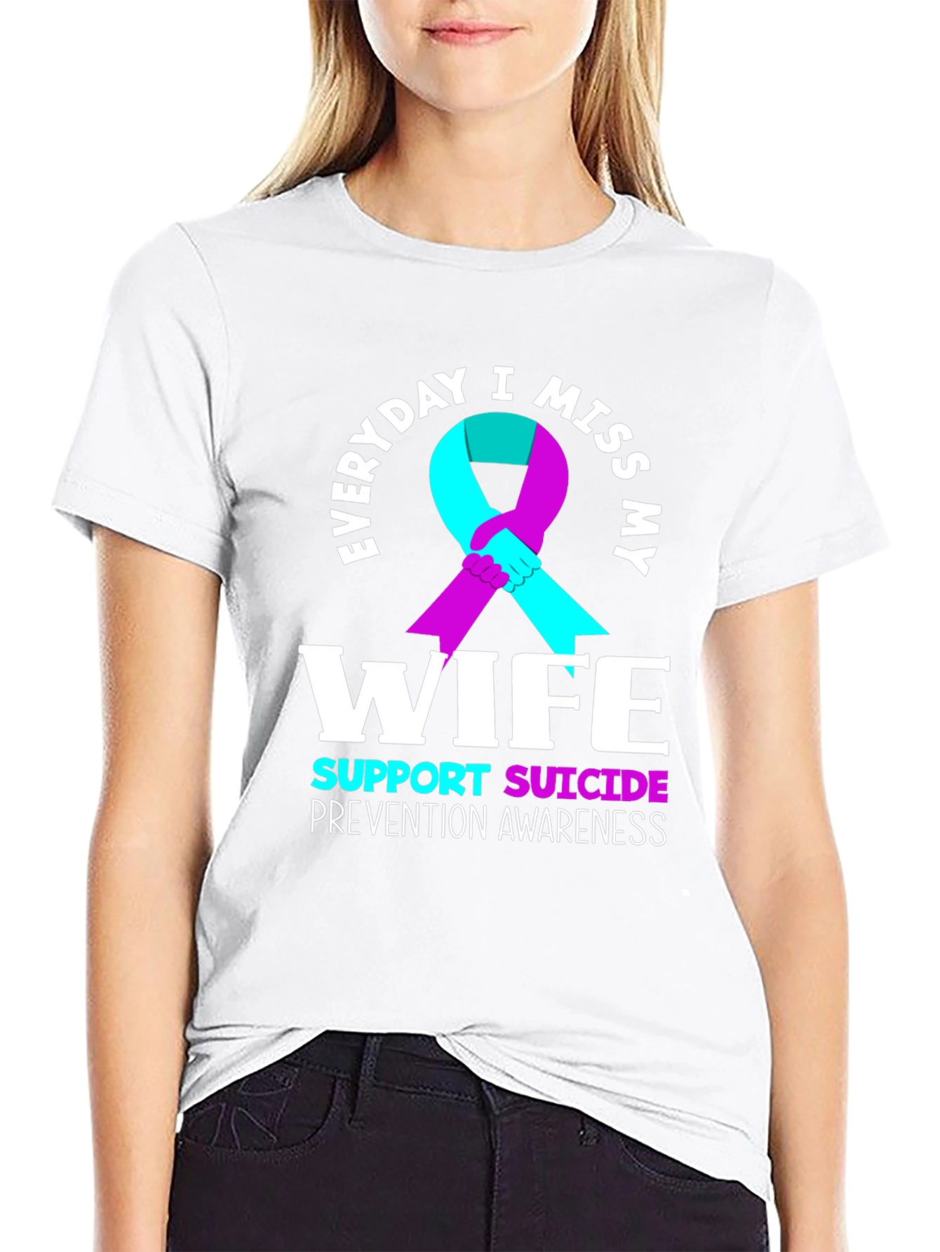 Everyday I Miss My Wife Suicide Prevention Awareness T-Shirt