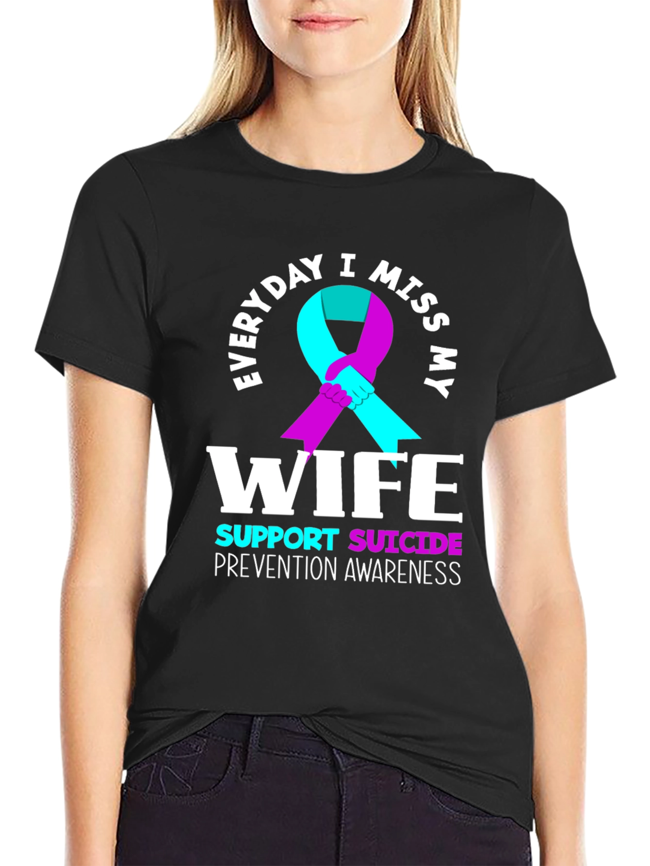 Everyday I Miss My Wife Suicide Prevention Awareness T-Shirt