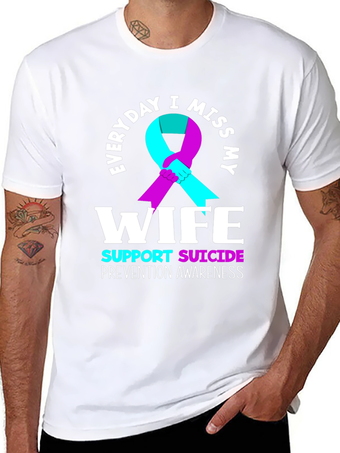 Everyday I Miss My Wife Suicide Prevention Awareness T-Shirt