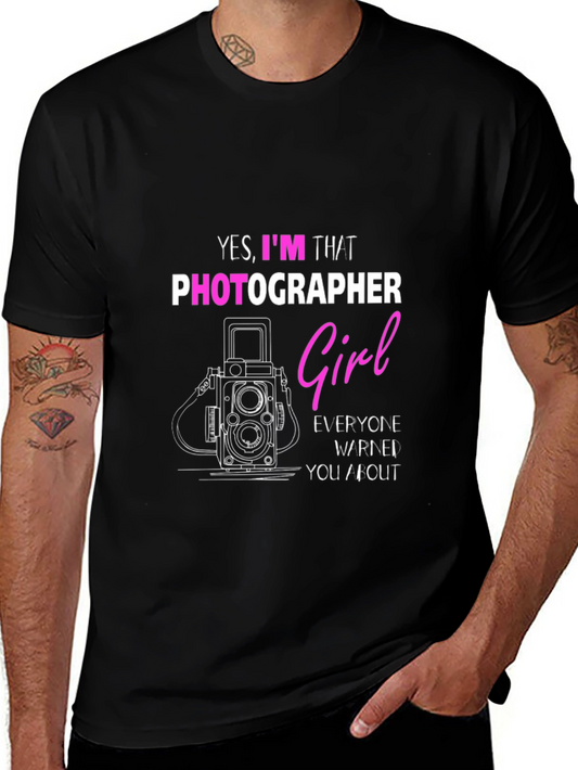 Photographer Girl T-Shirt - Funny Camera Tee
