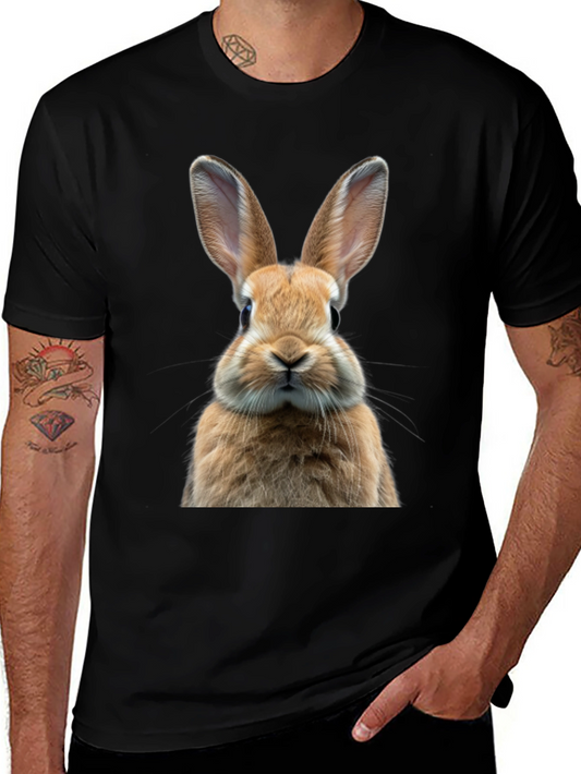 Rabbit Graphic Tee - Cute Animal Print Shirt
