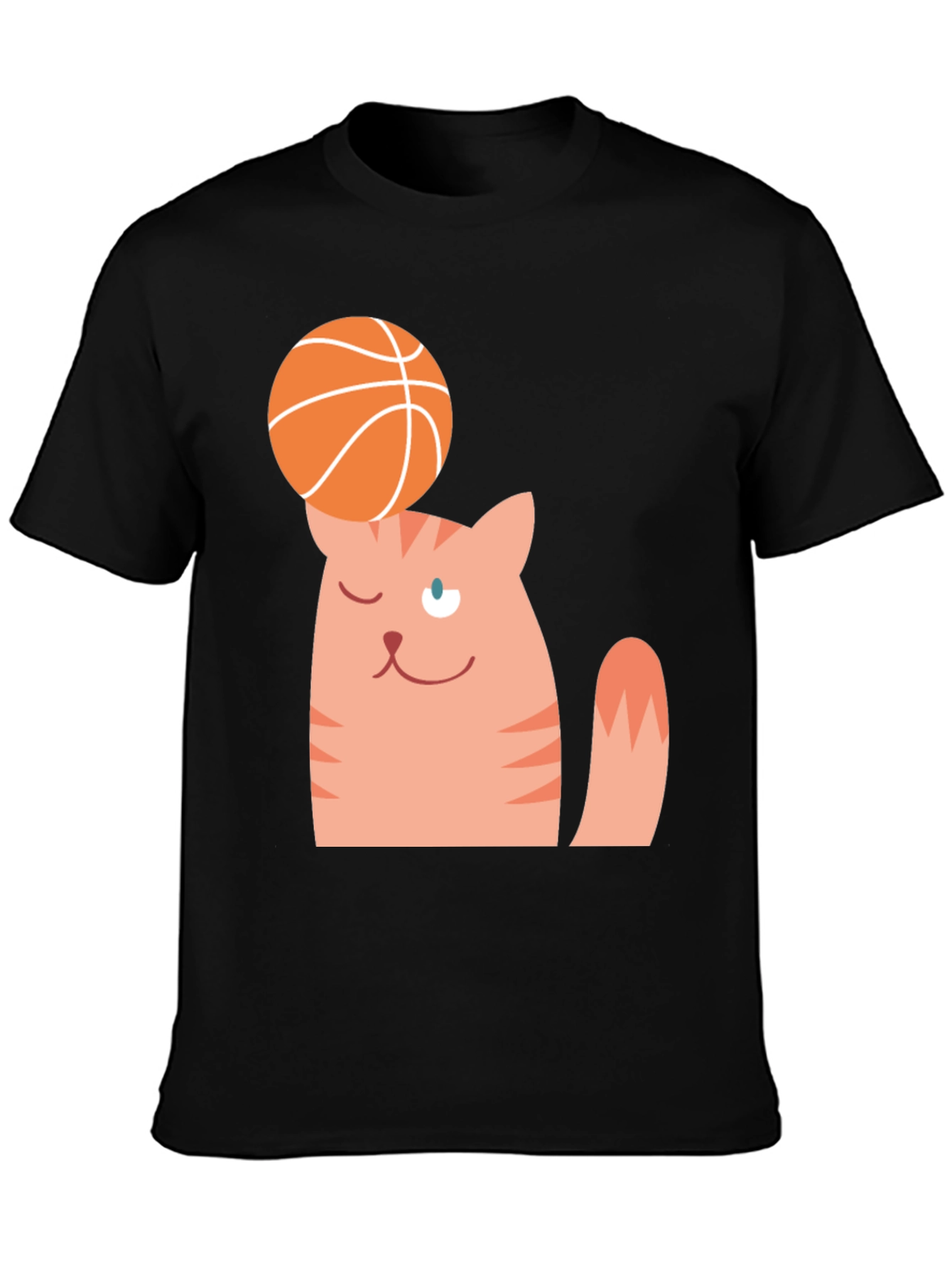Cat Balancing Basketball Graphic Tee