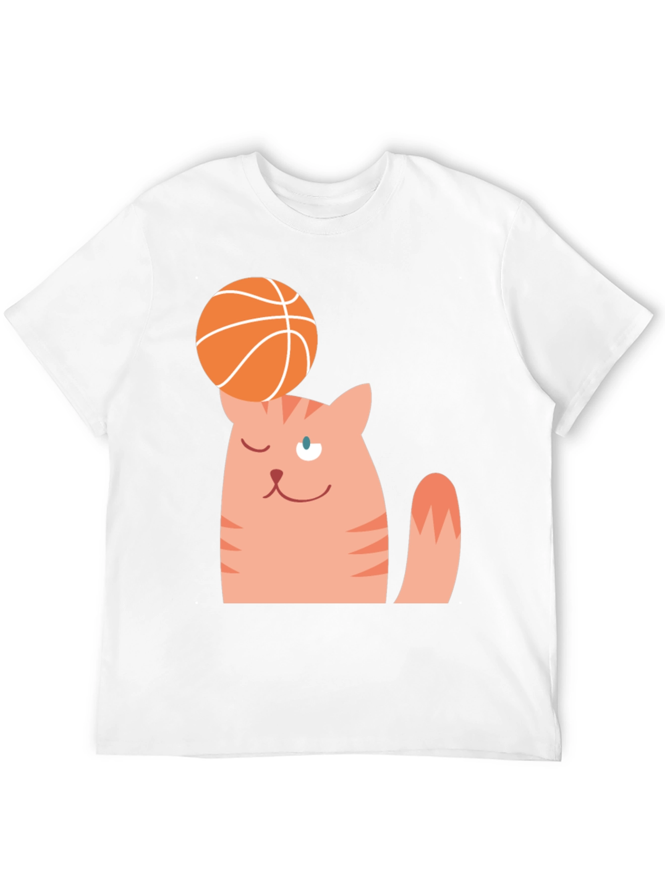 Cat Balancing Basketball Graphic Tee