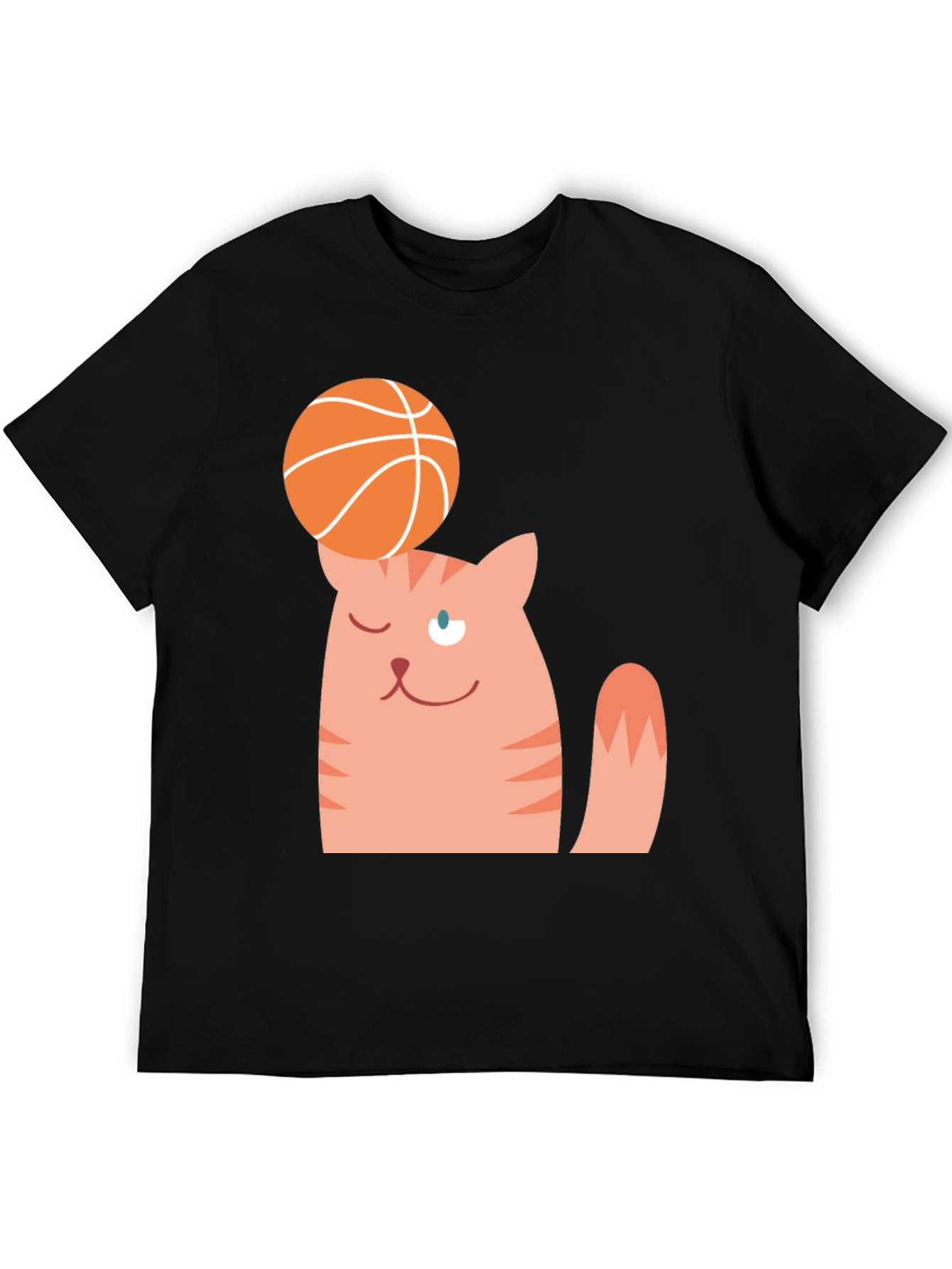 Cat Balancing Basketball Graphic Tee