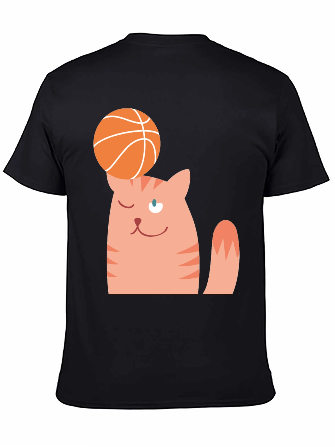 Cat Balancing Basketball Graphic Tee