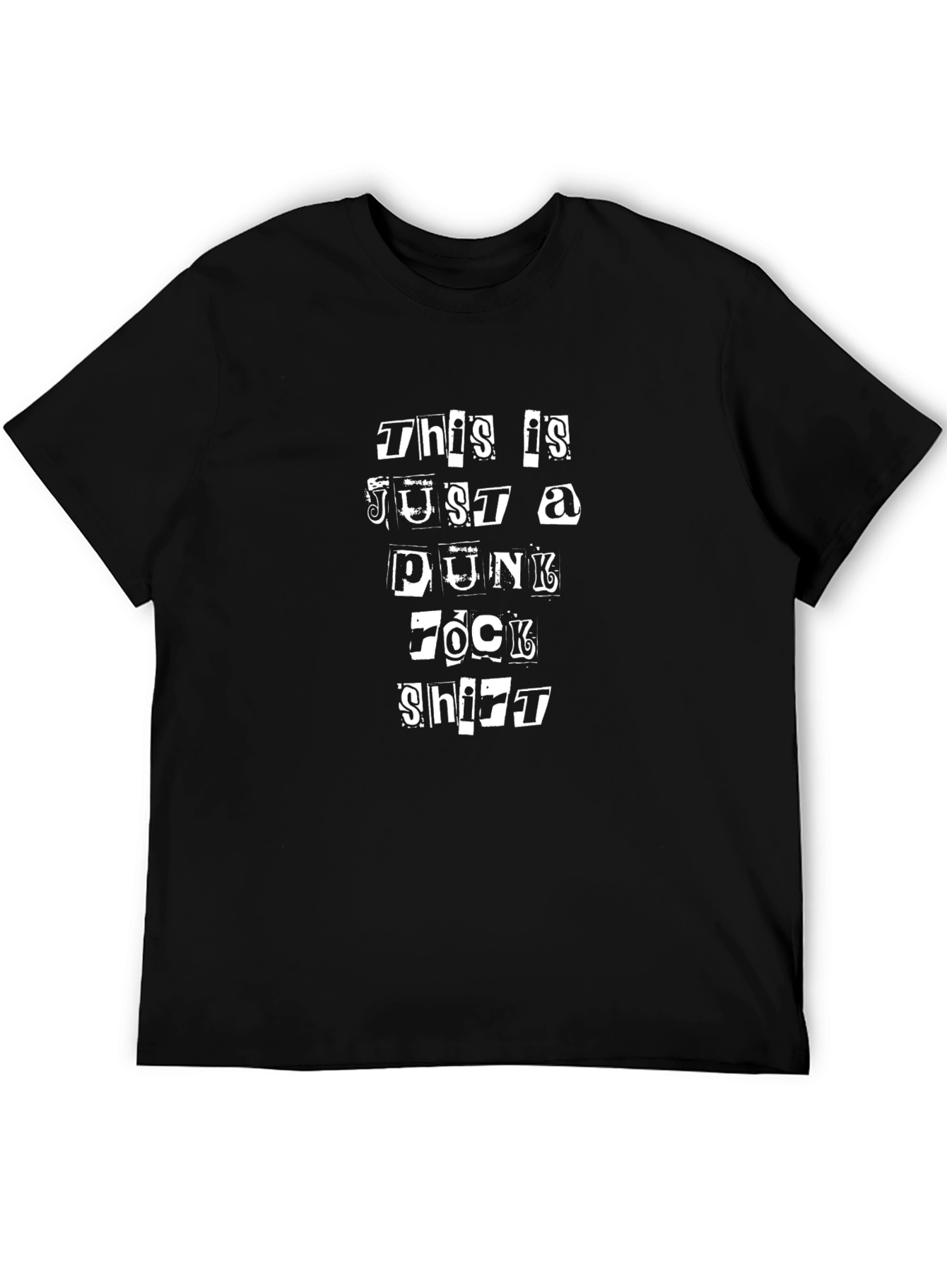 Punk Rock T-Shirt - Cutout Letter Design