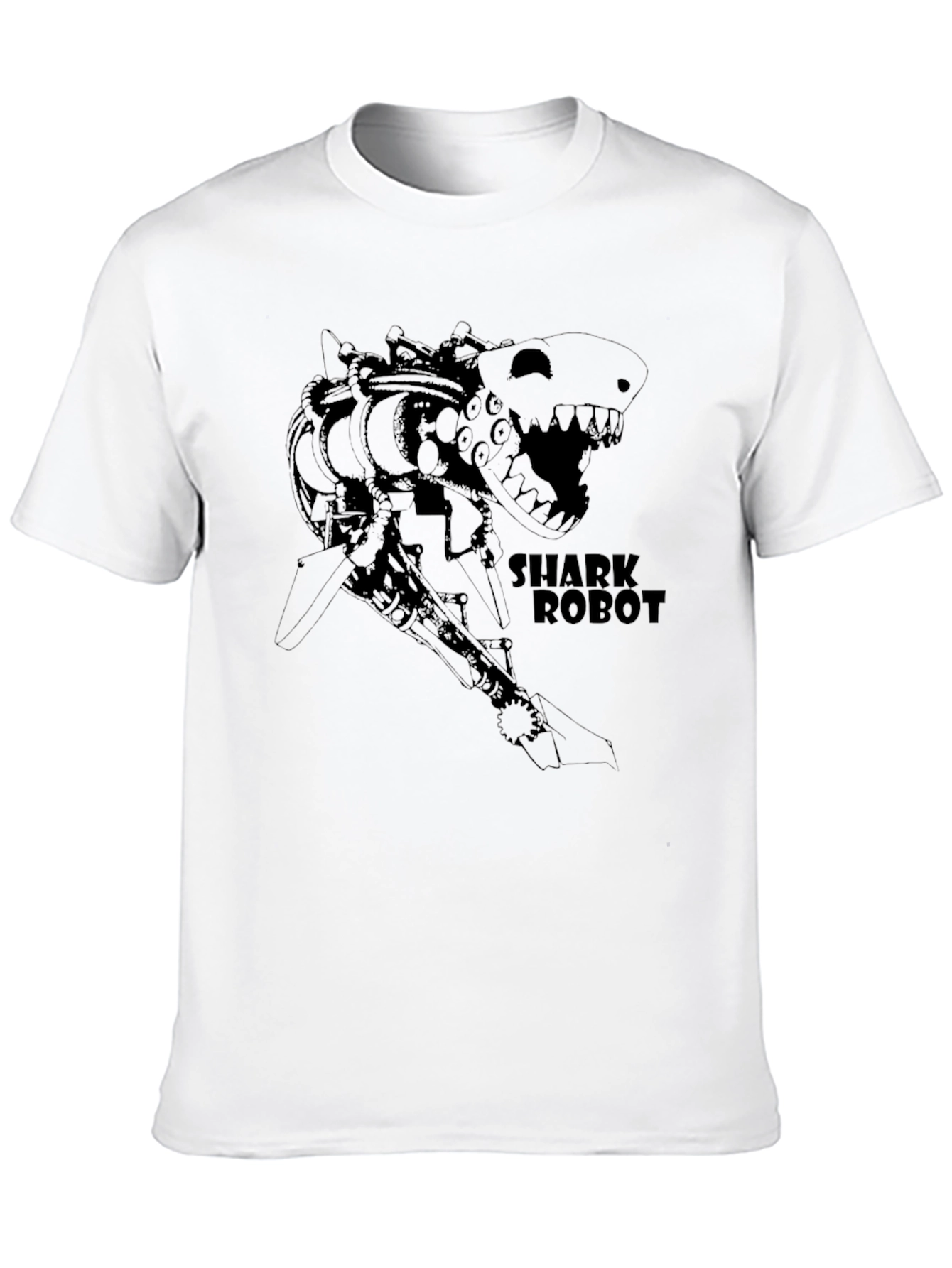 Shark Robot Graphic T-Shirt - Cool Design Tee