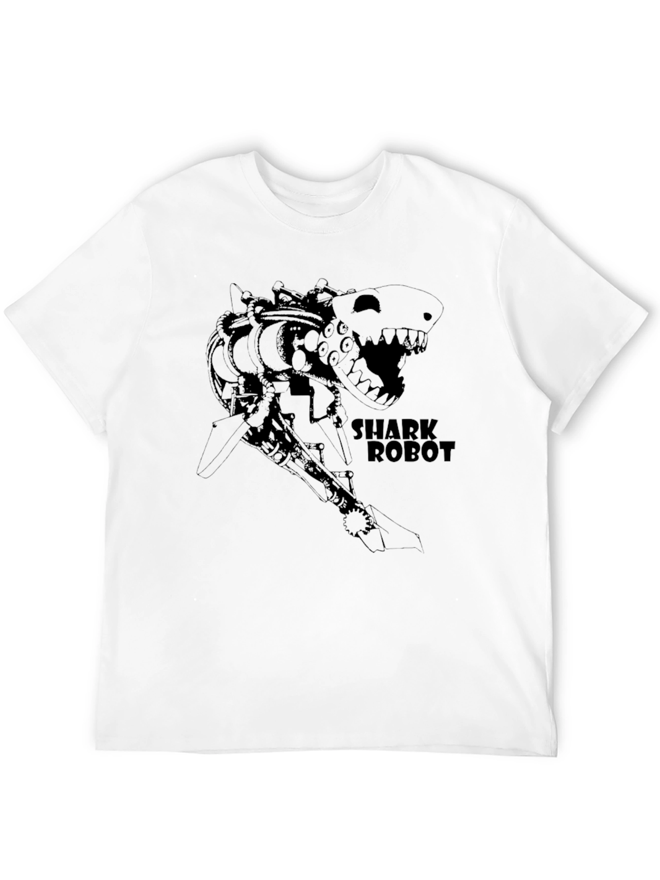 Shark Robot Graphic T-Shirt - Cool Design Tee