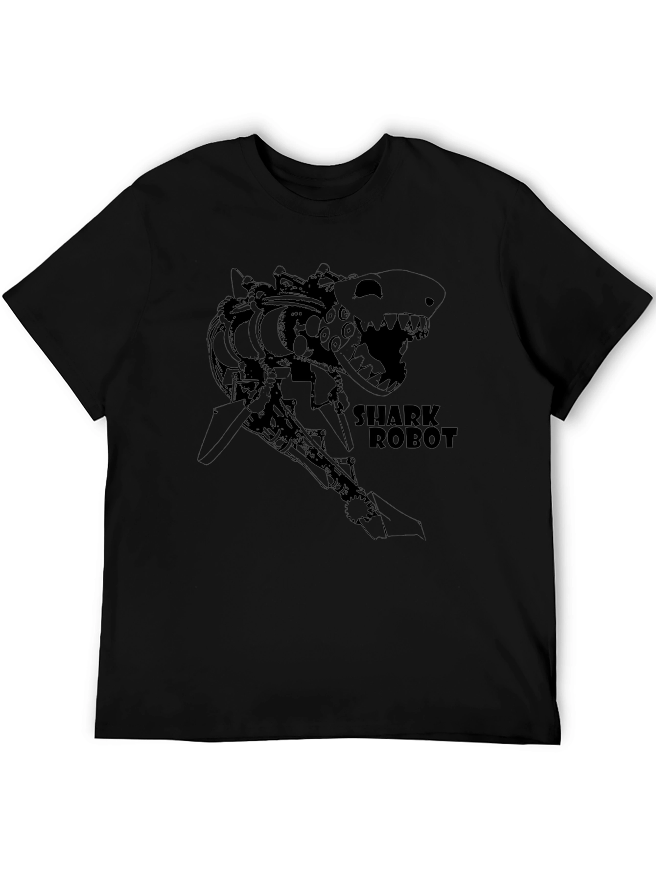 Shark Robot Graphic T-Shirt - Cool Design Tee