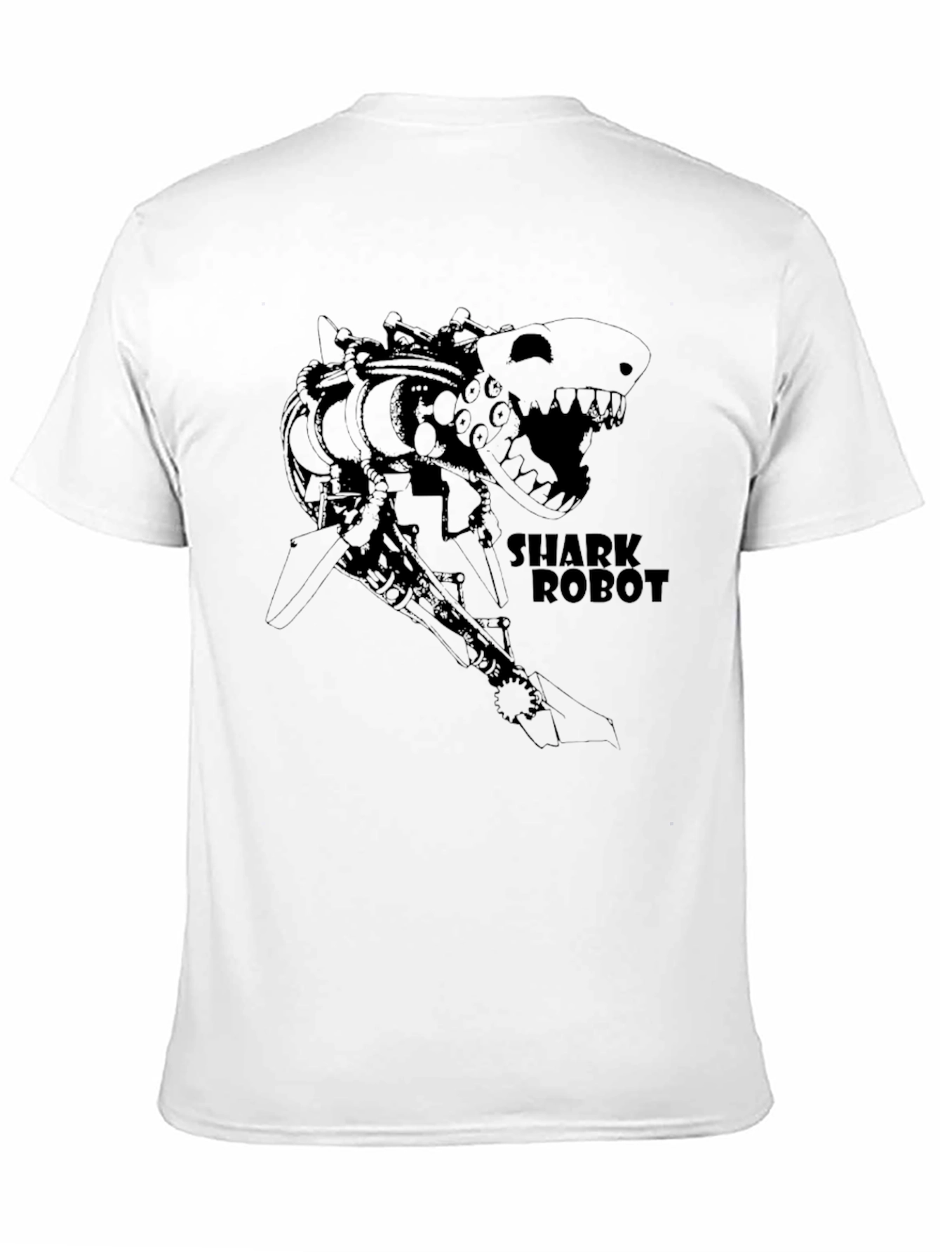 Shark Robot Graphic T-Shirt - Cool Design Tee