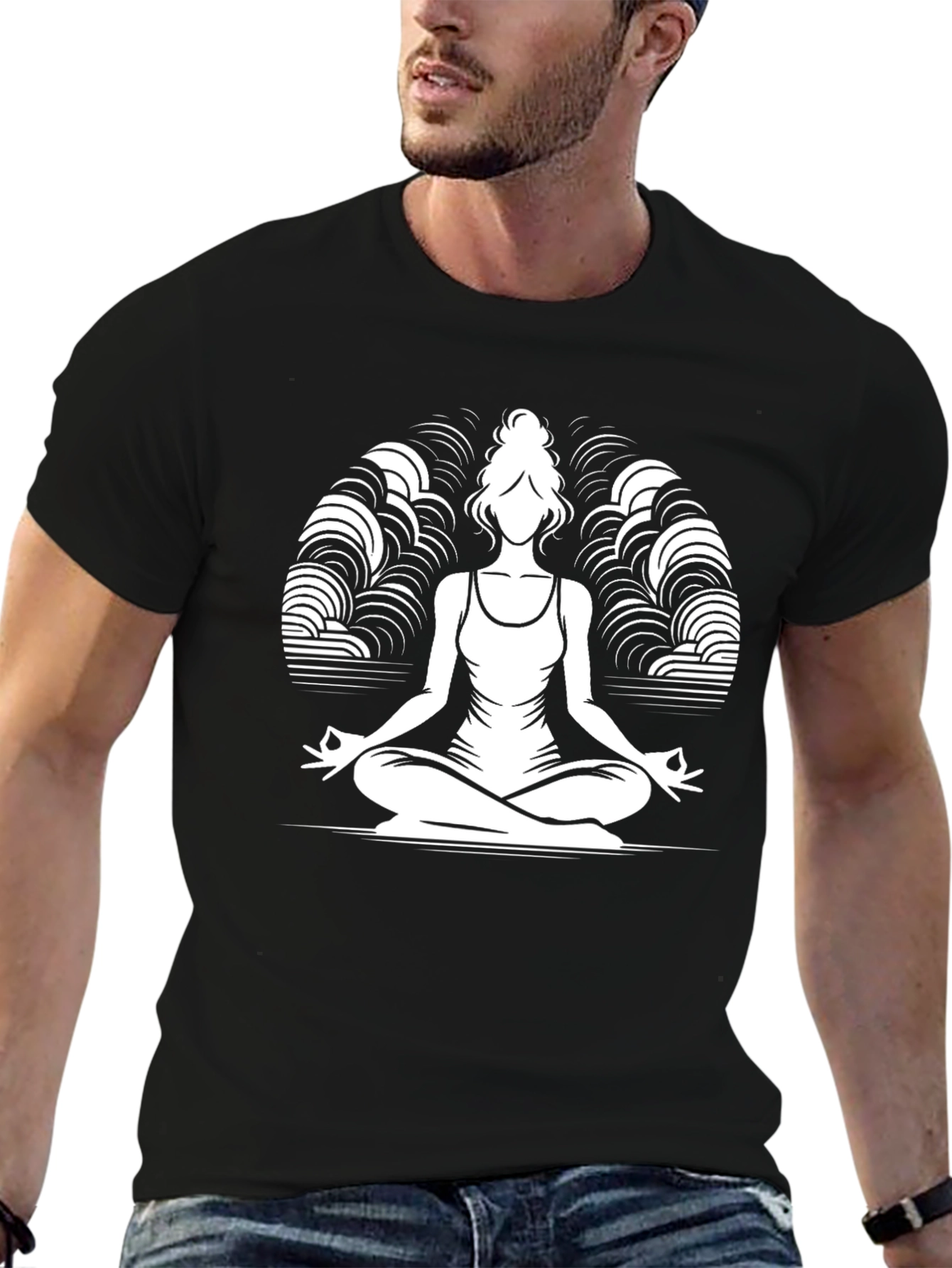 Yoga Meditation Graphic Tee - Zen Design Shirt