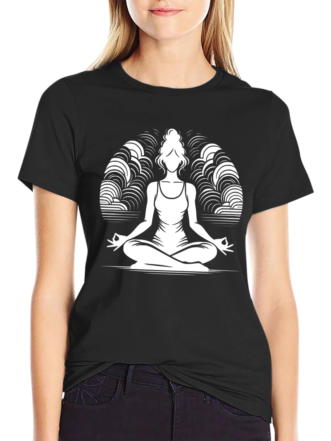 Yoga Meditation Graphic Tee - Zen Design Shirt