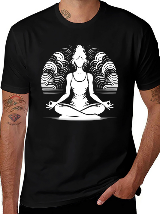 Yoga Meditation Graphic Tee - Zen Design Shirt