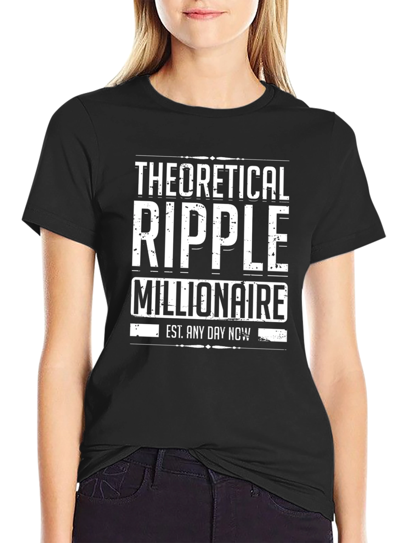 Theoretical Ripple Millionaire Black T-Shirt