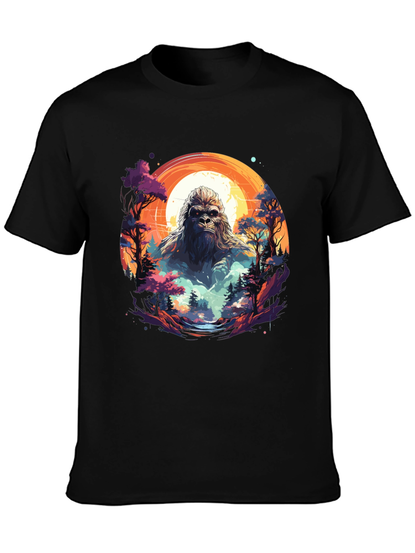 Bigfoot Sunset T-Shirt - Mythical Creature Tee