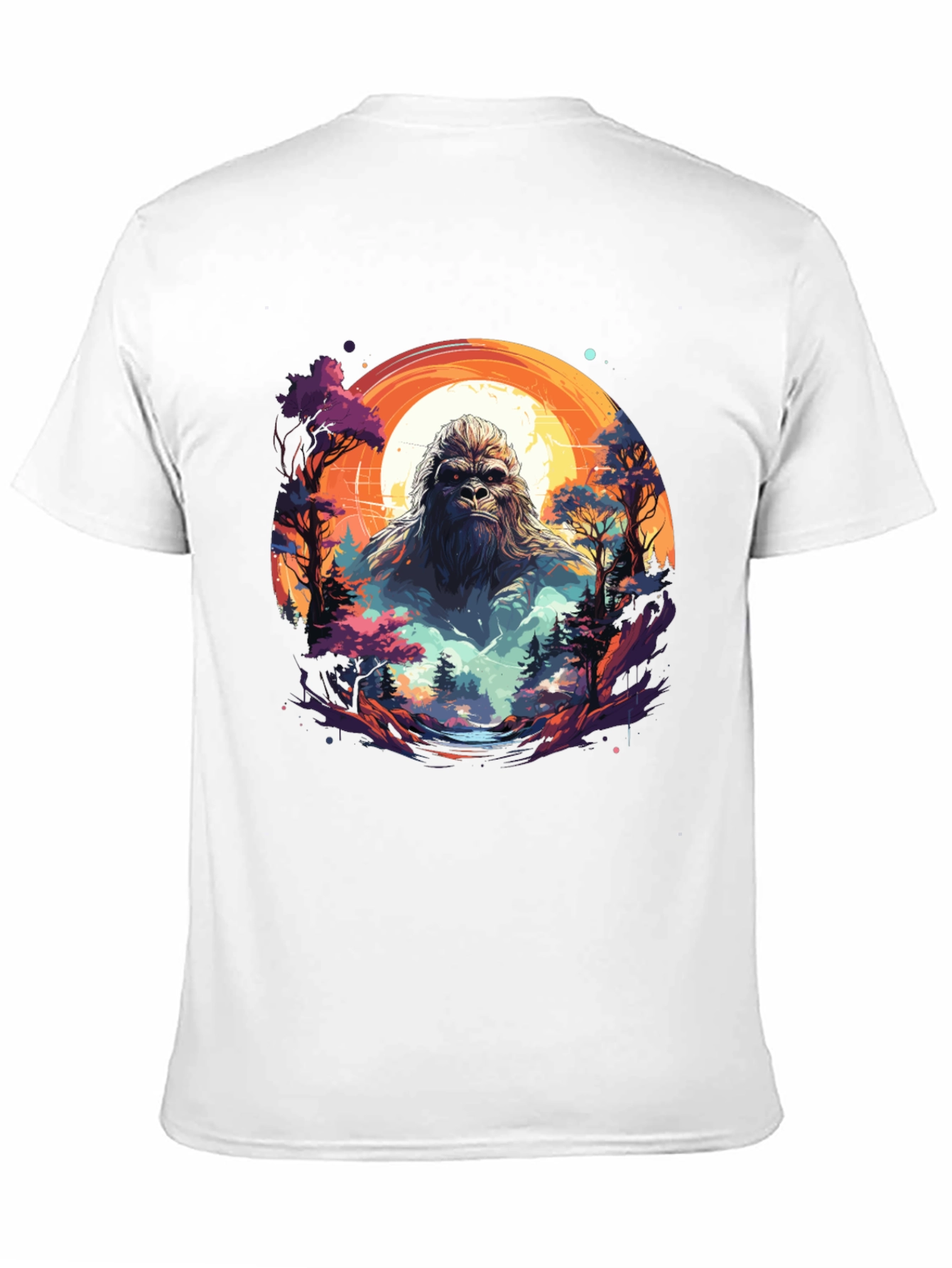 Bigfoot Sunset T-Shirt - Mythical Creature Tee
