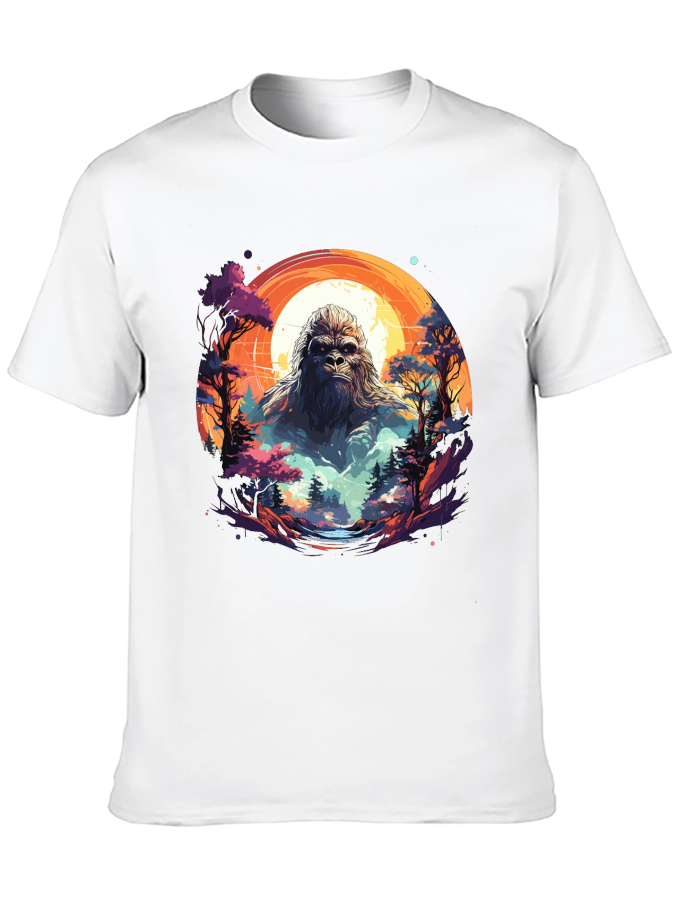 Bigfoot Sunset T-Shirt - Mythical Creature Tee