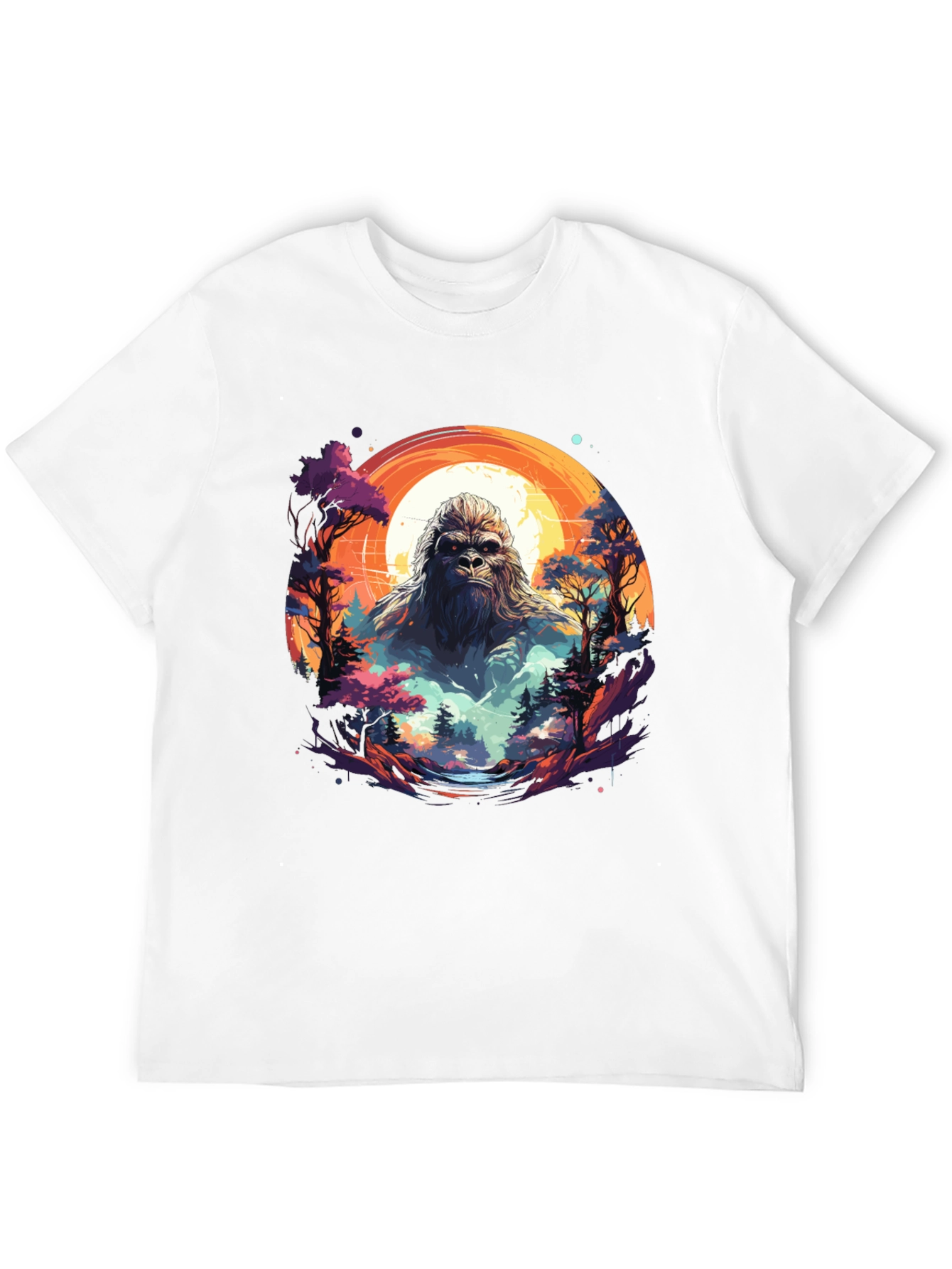 Bigfoot Sunset T-Shirt - Mythical Creature Tee