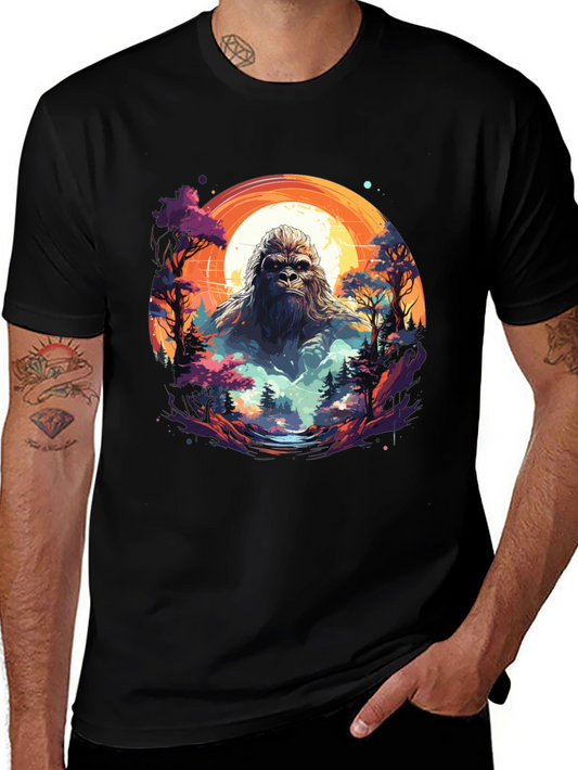 Bigfoot Sunset T-Shirt - Mythical Creature Tee