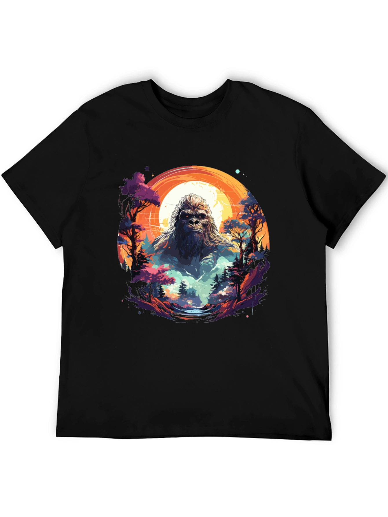 Bigfoot Sunset T-Shirt - Mythical Creature Tee