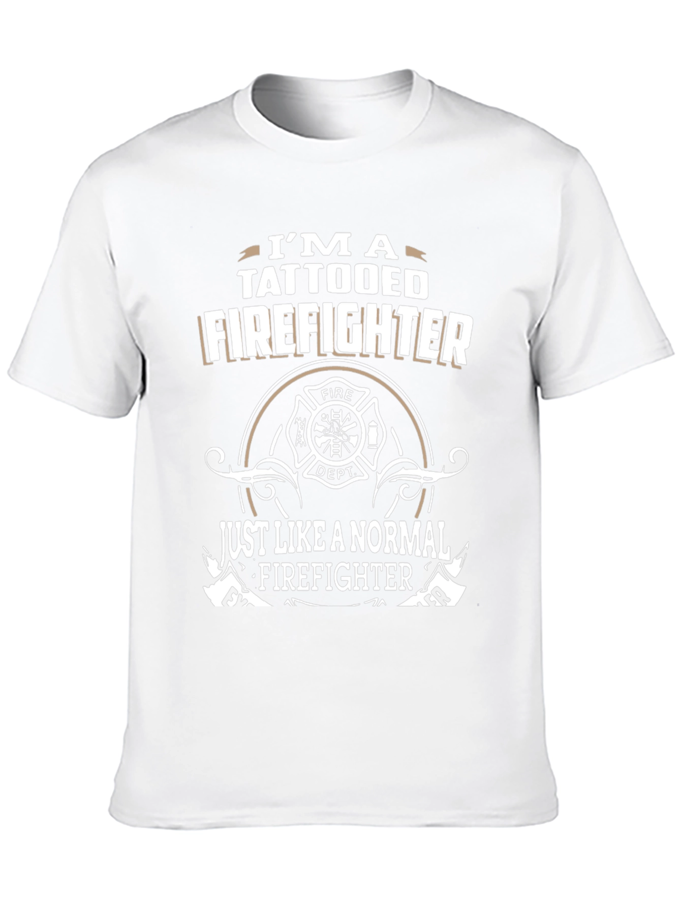Tattooed Firefighter Graphic T-Shirt - Black