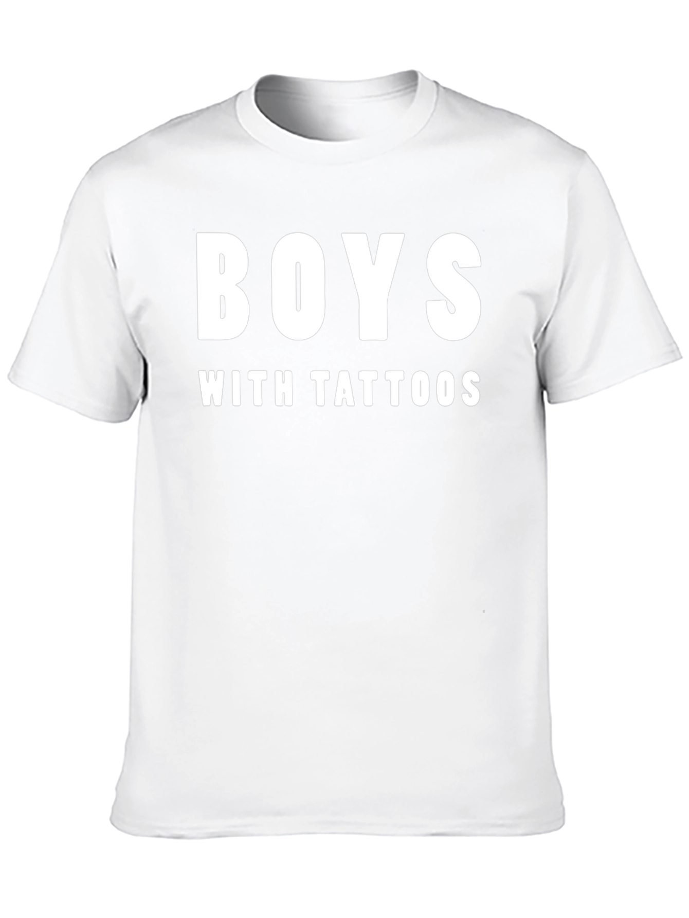 Boys with Tattoos Graphic Tee - Black Cotton Shirt