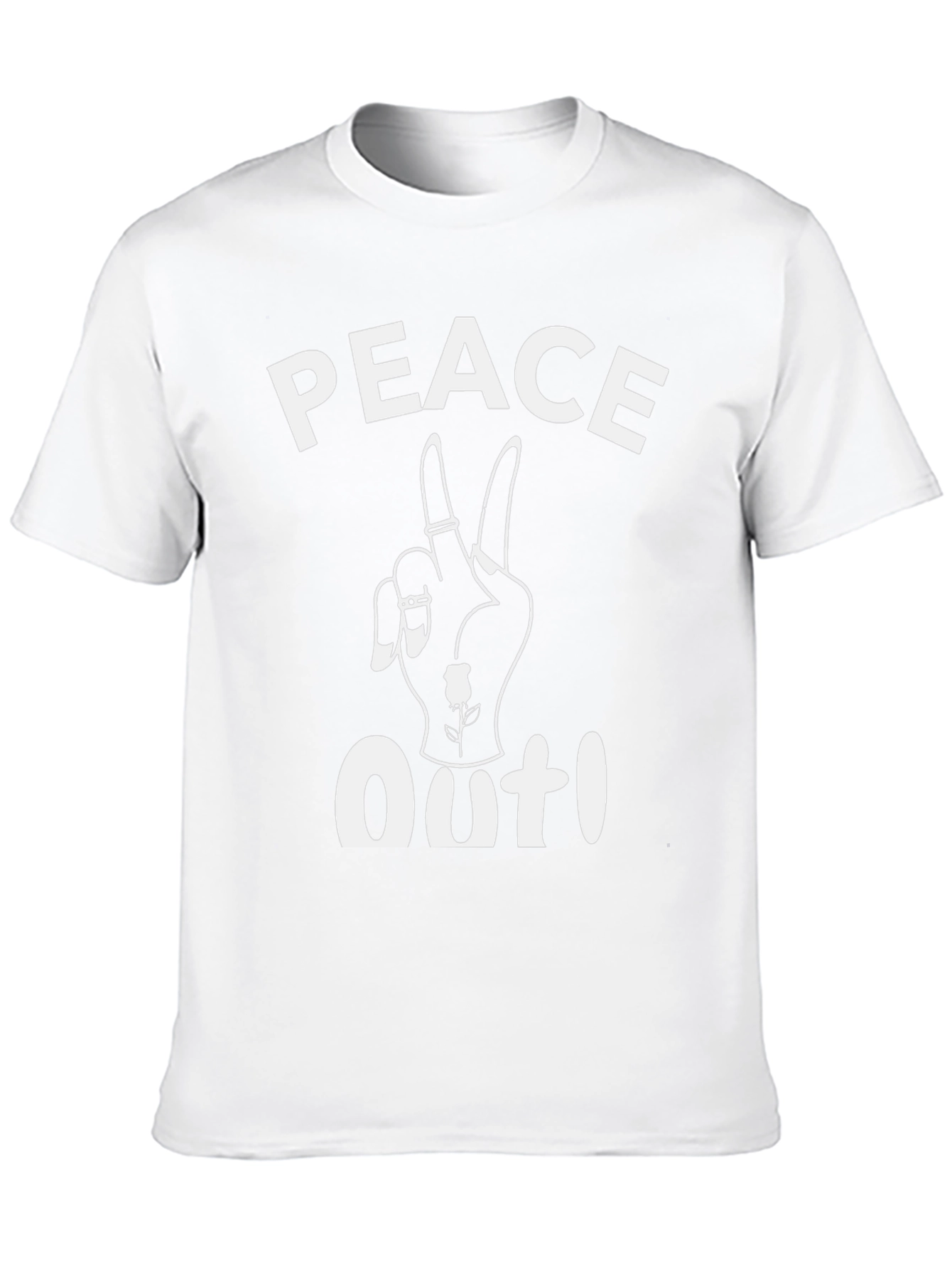 Peace Out Graphic T-Shirt - Black Casual Tee