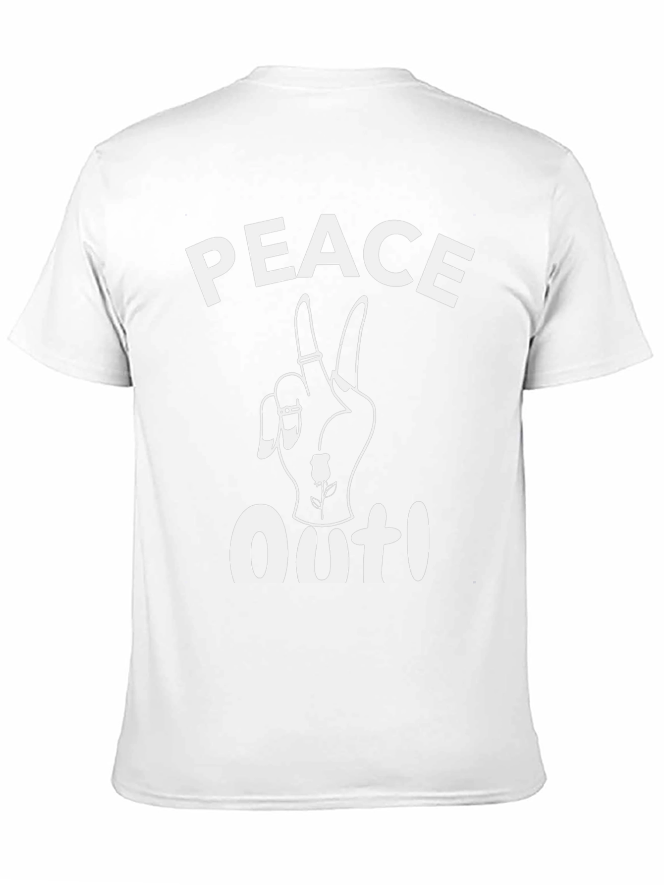 Peace Out Graphic T-Shirt - Black Casual Tee
