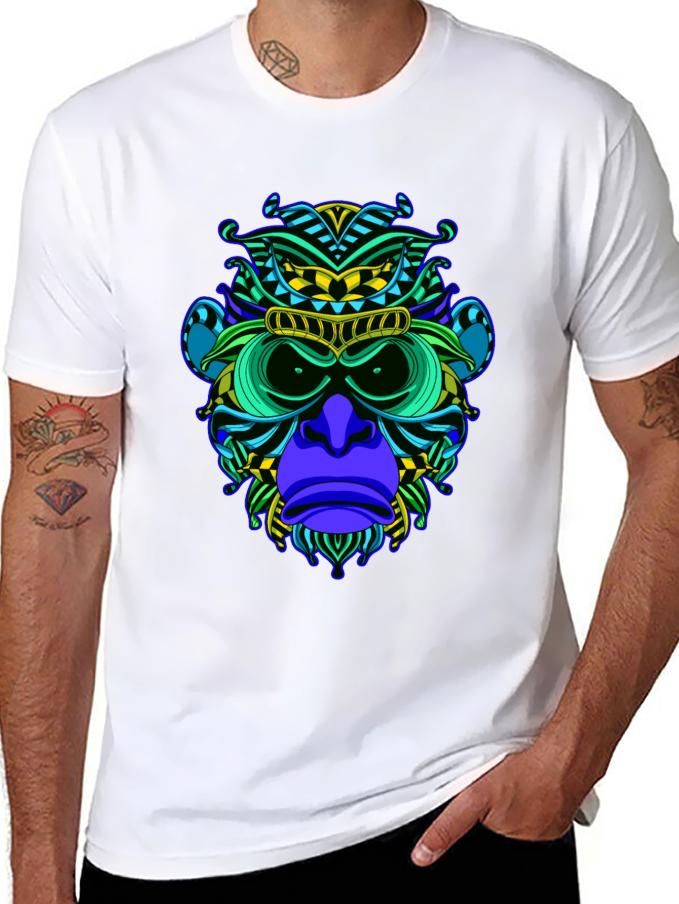 Monkey Graphic Black T-Shirt - Bold Style