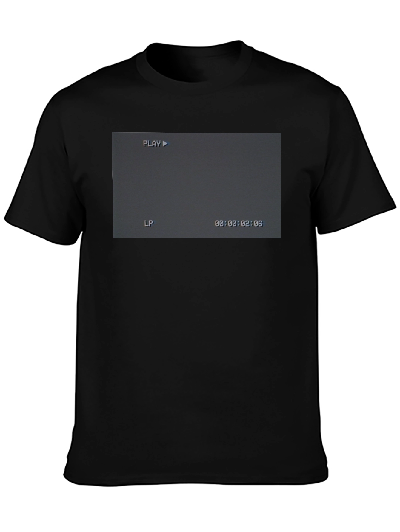 Retro Camcorder Screen Black T-Shirt