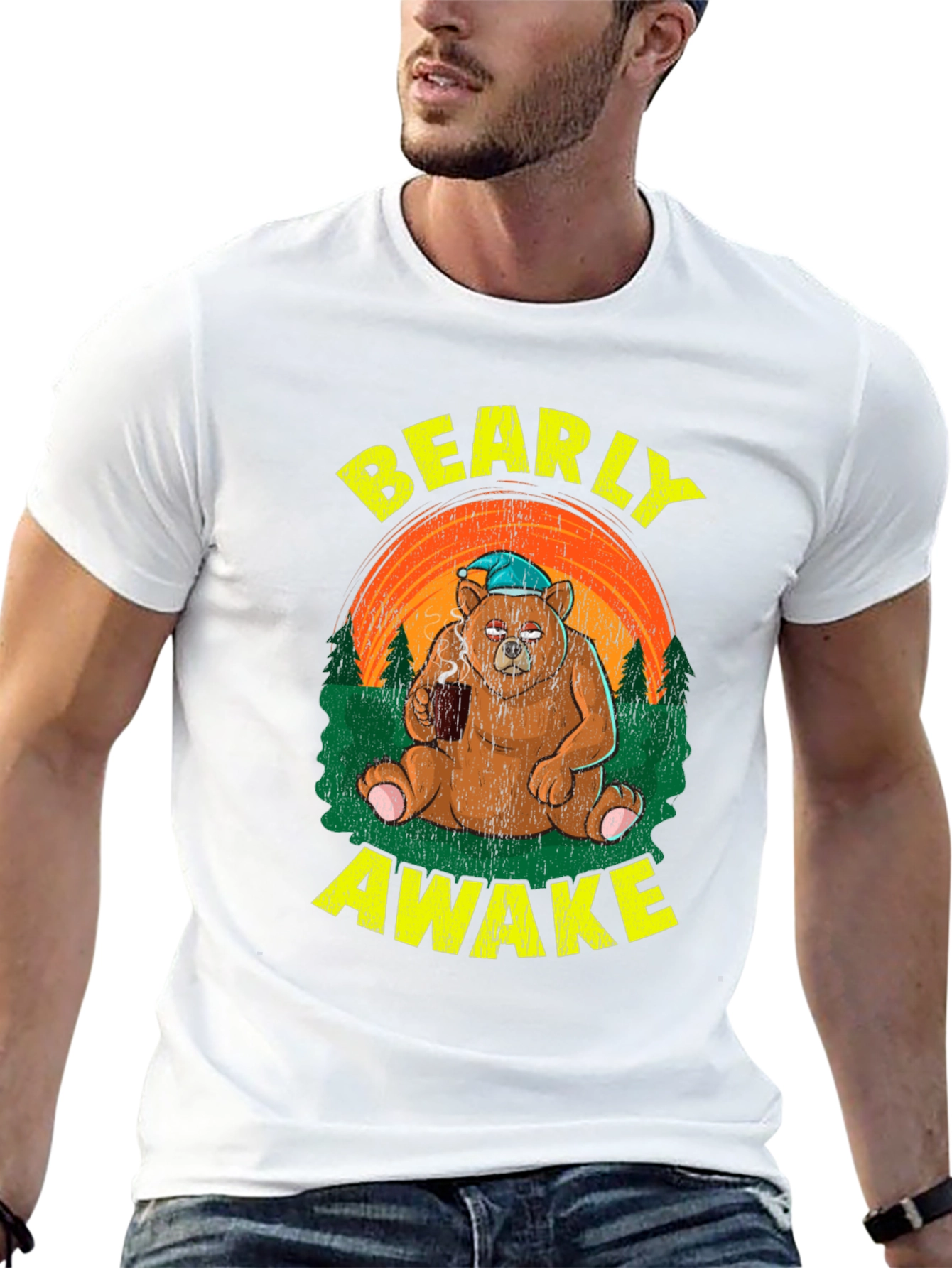 Bearly Awake T-Shirt - Funny Coffee Lover Tee