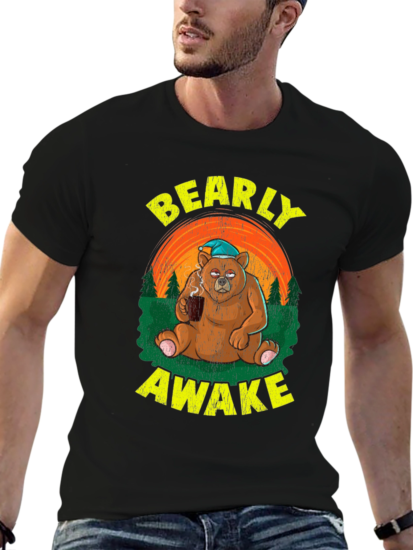 Bearly Awake T-Shirt - Funny Coffee Lover Tee