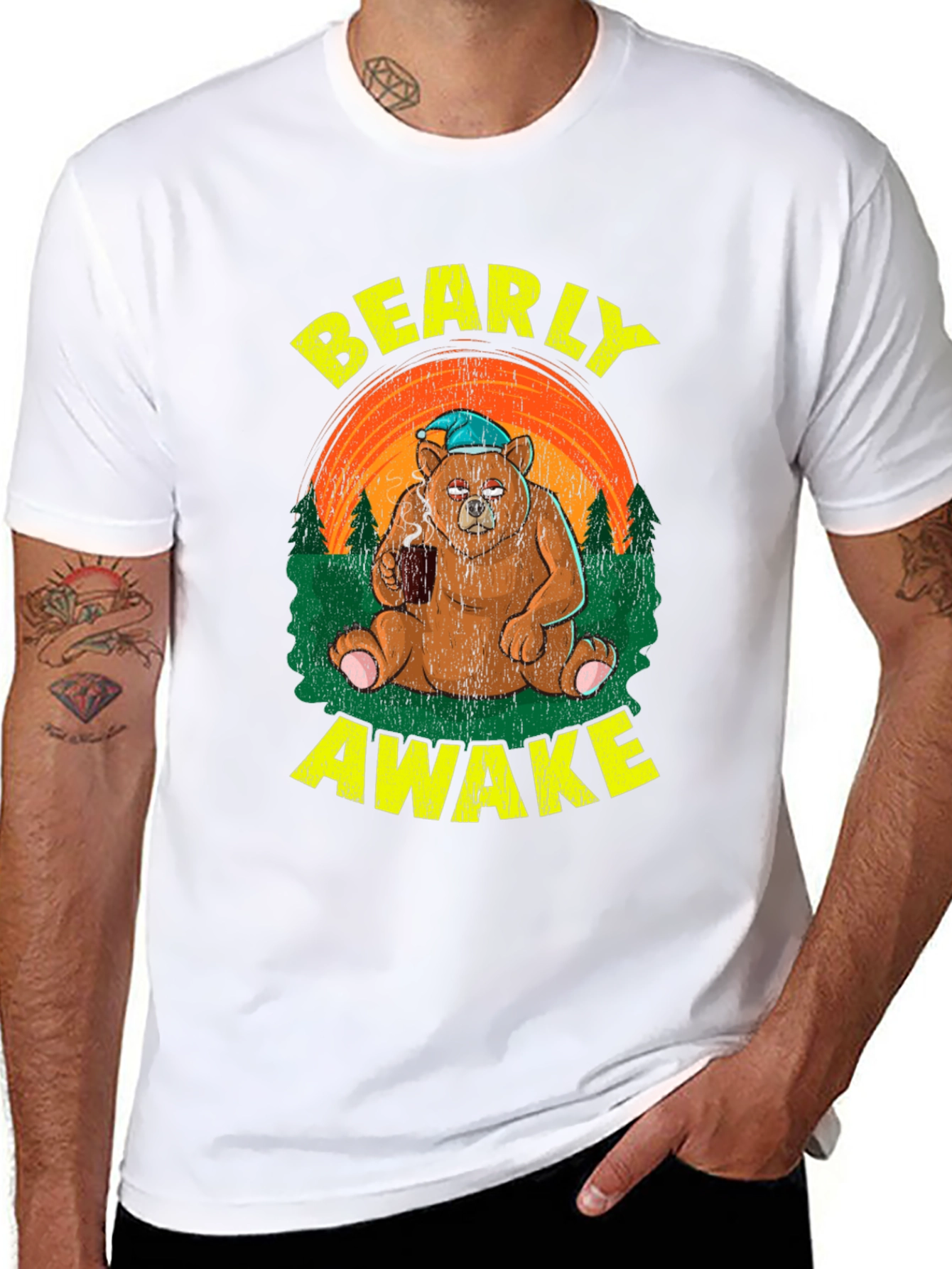 Bearly Awake T-Shirt - Funny Coffee Lover Tee