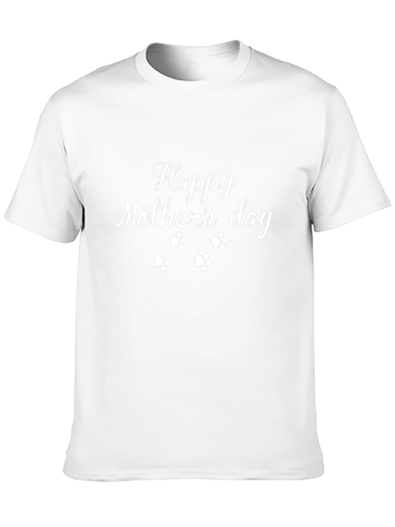 Happy Mothers Day Paw Print T-Shirt