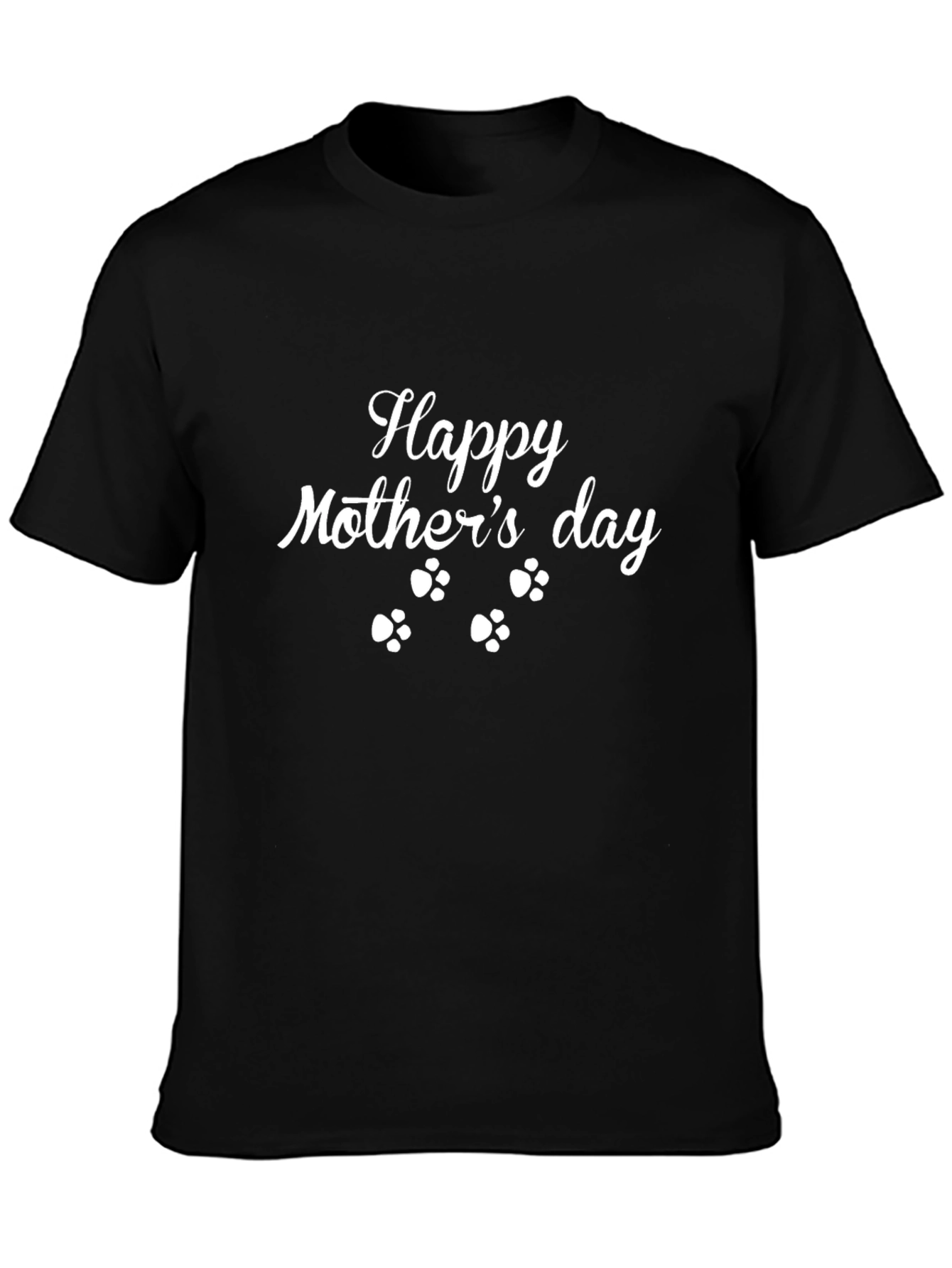 Happy Mothers Day Paw Print T-Shirt