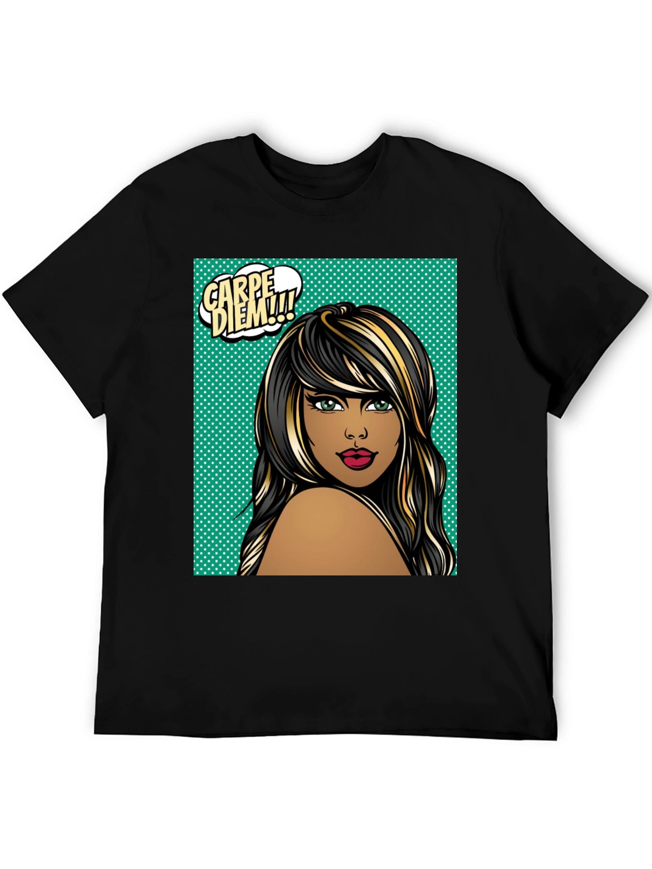 Carpe Diem Woman Graphic Tee - Black T-Shirt