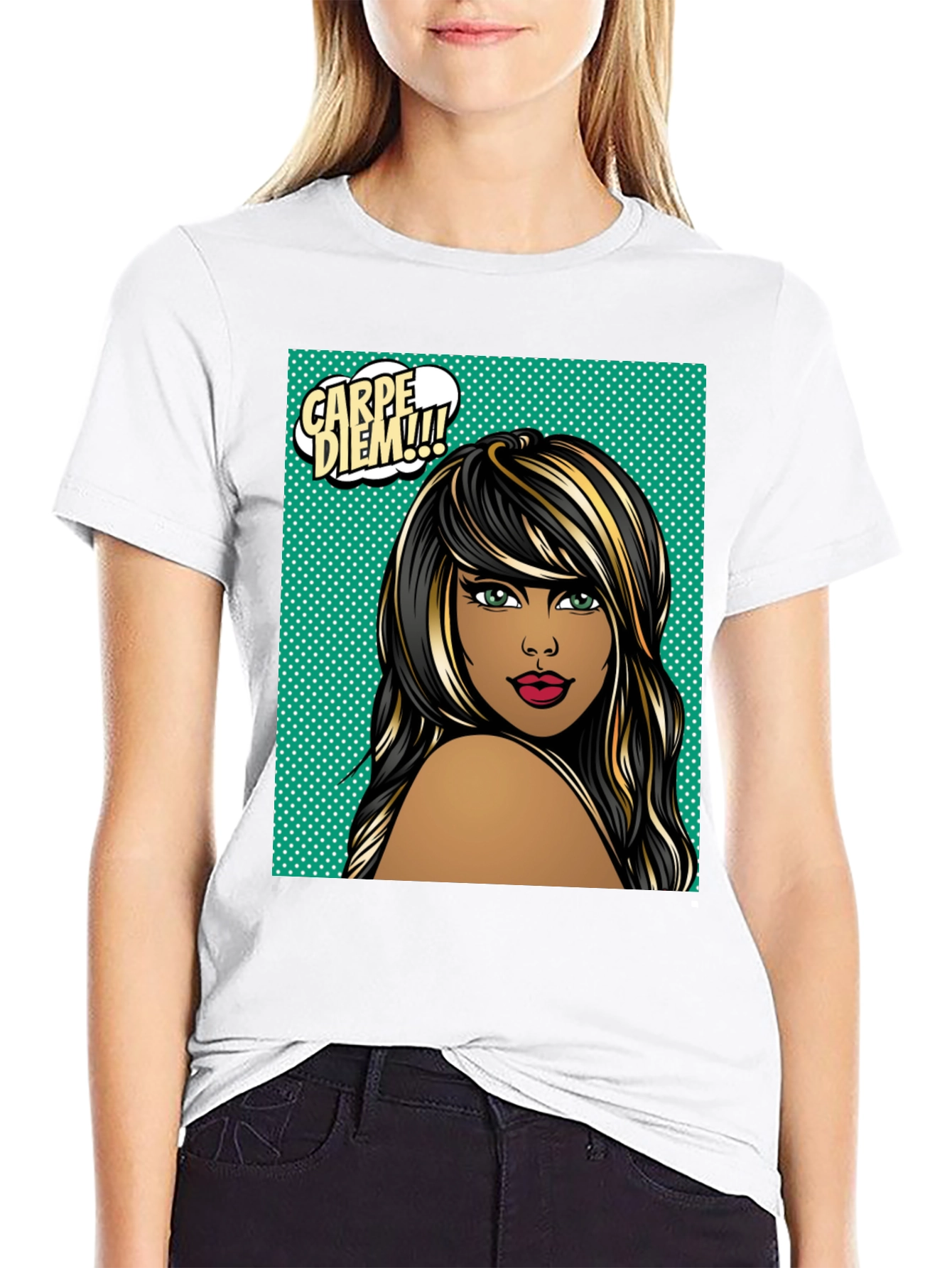 Carpe Diem Woman Graphic Tee - Black T-Shirt