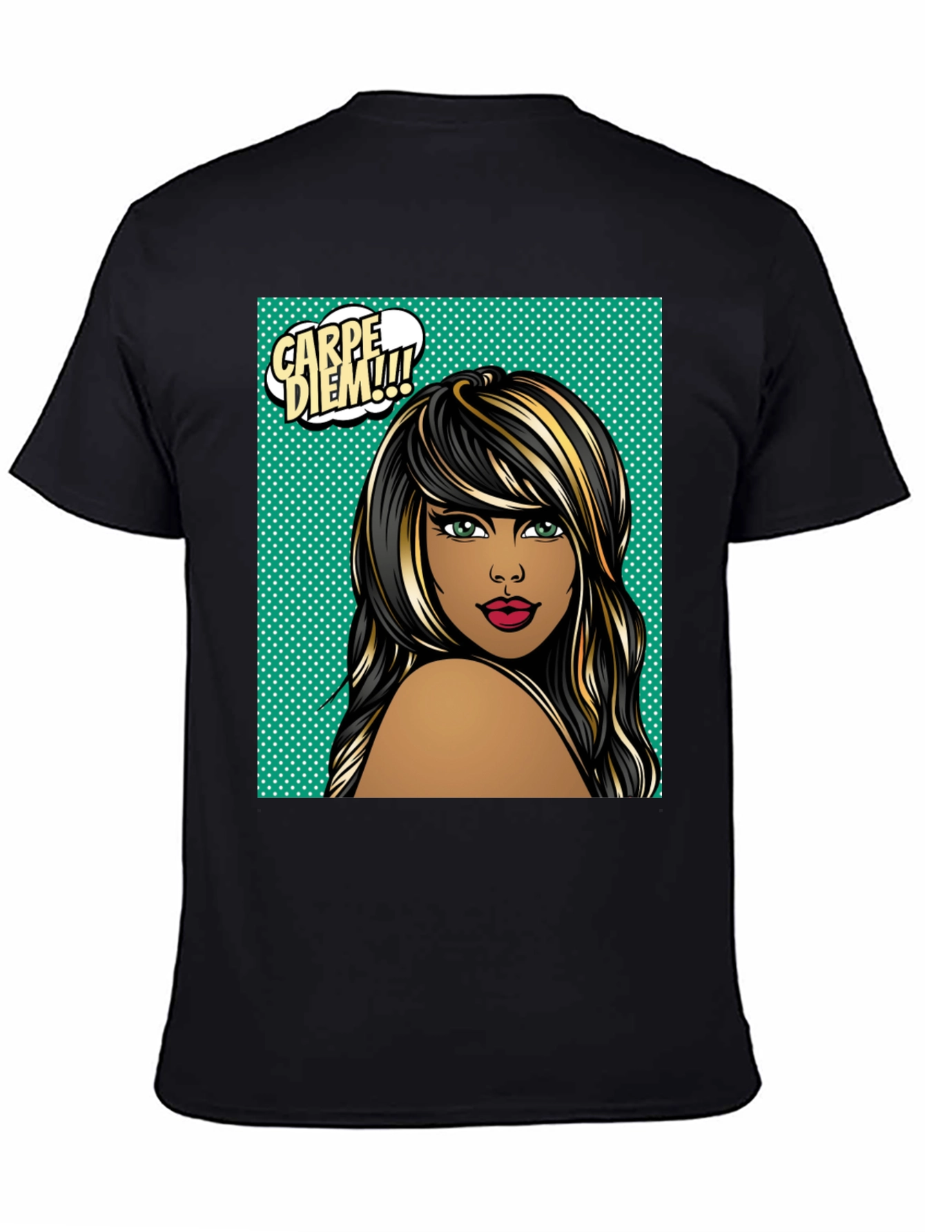 Carpe Diem Woman Graphic Tee - Black T-Shirt