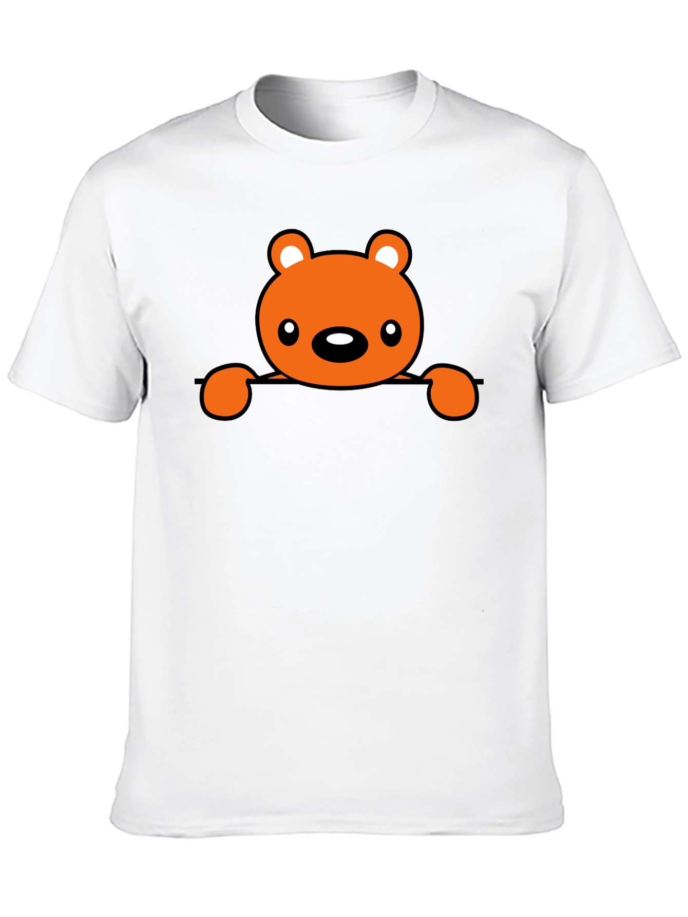 Cute Bear Graphic Tee - Mens Black T-Shirt