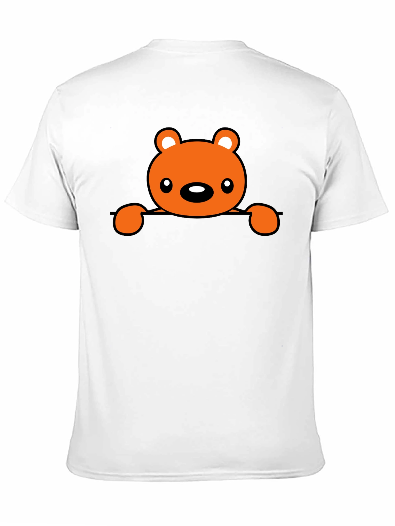 Cute Bear Graphic Tee - Mens Black T-Shirt
