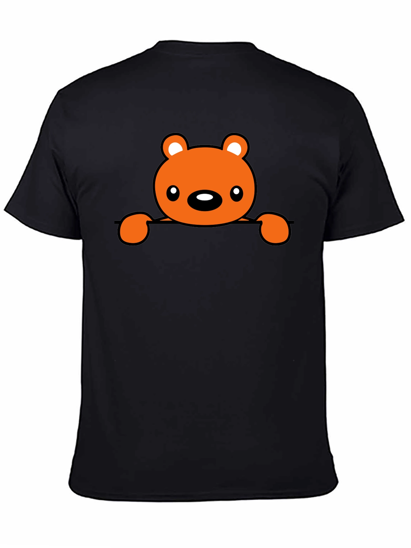 Cute Bear Graphic Tee - Mens Black T-Shirt