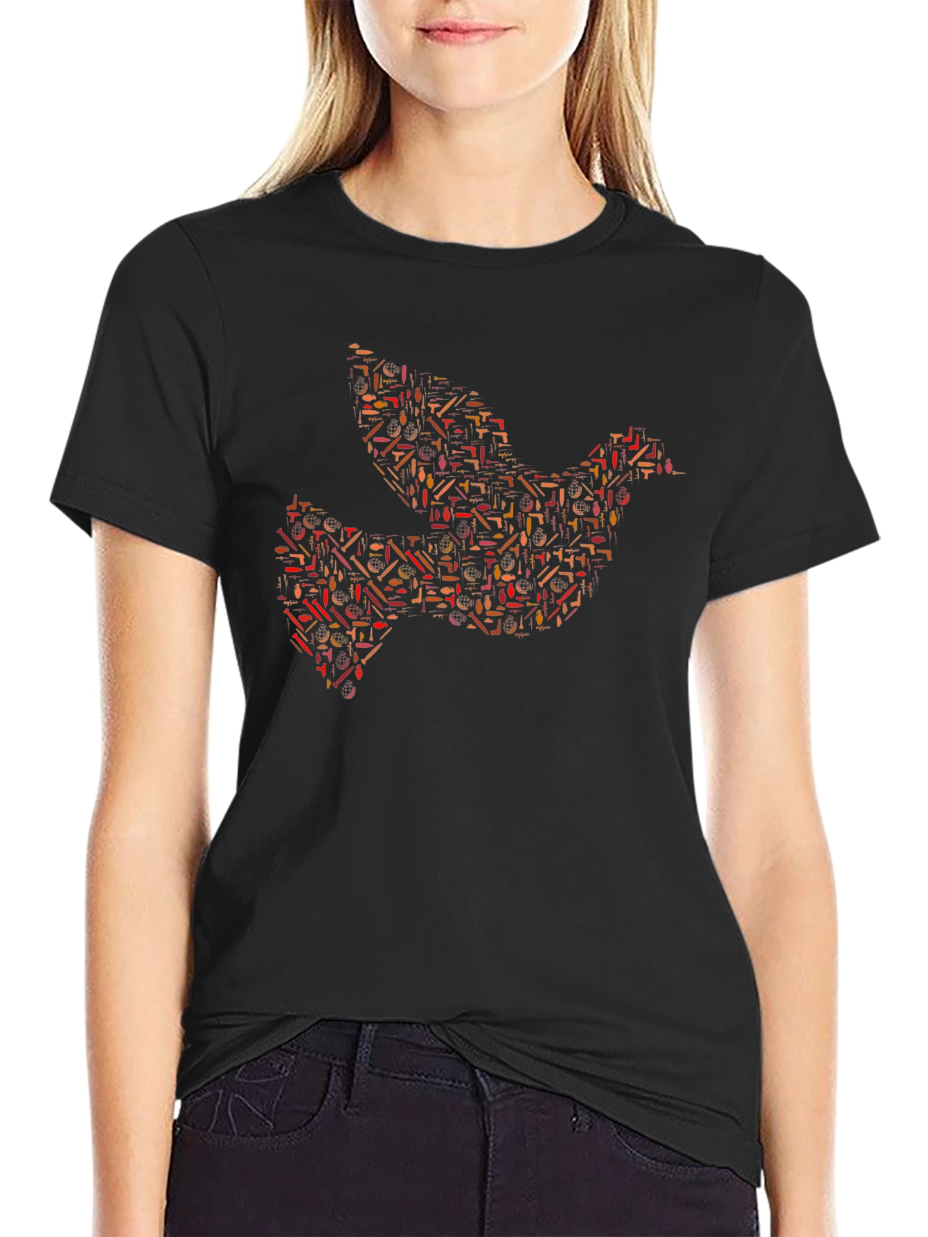 Peace Dove Graphic T-Shirt - Mens Black Tee