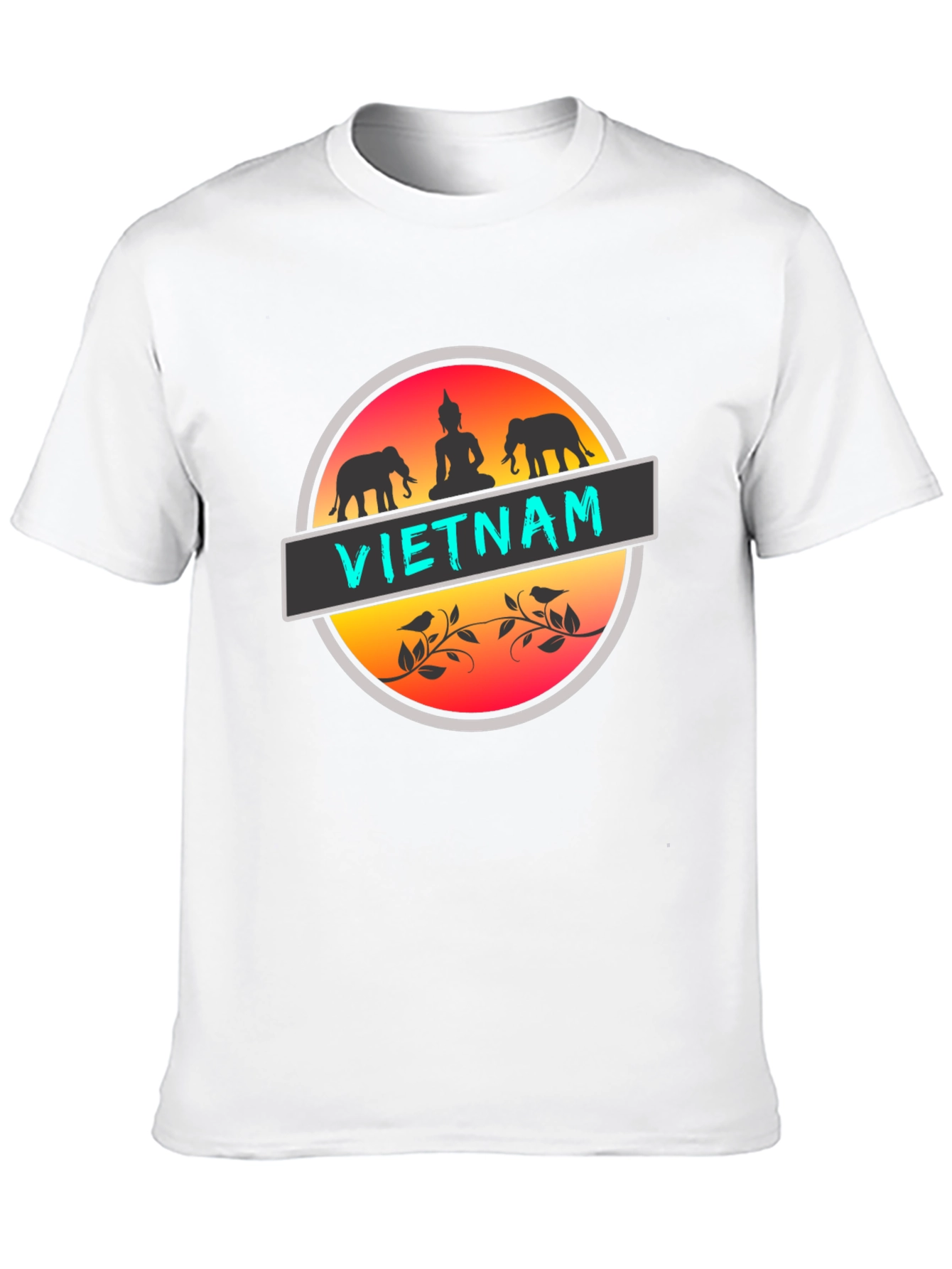 Vietnam Graphic T-Shirt: Buddha & Elephants